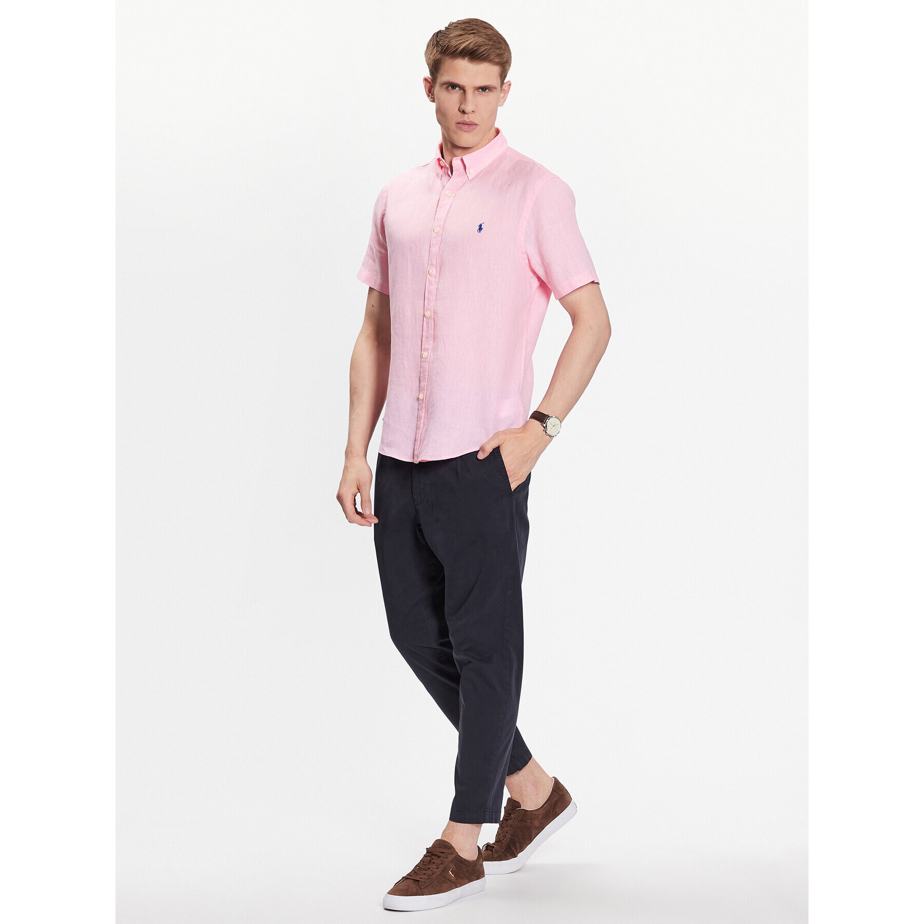 Polo Ralph Lauren Košile 710795453001 Růžová Slim Fit - Pepit.cz