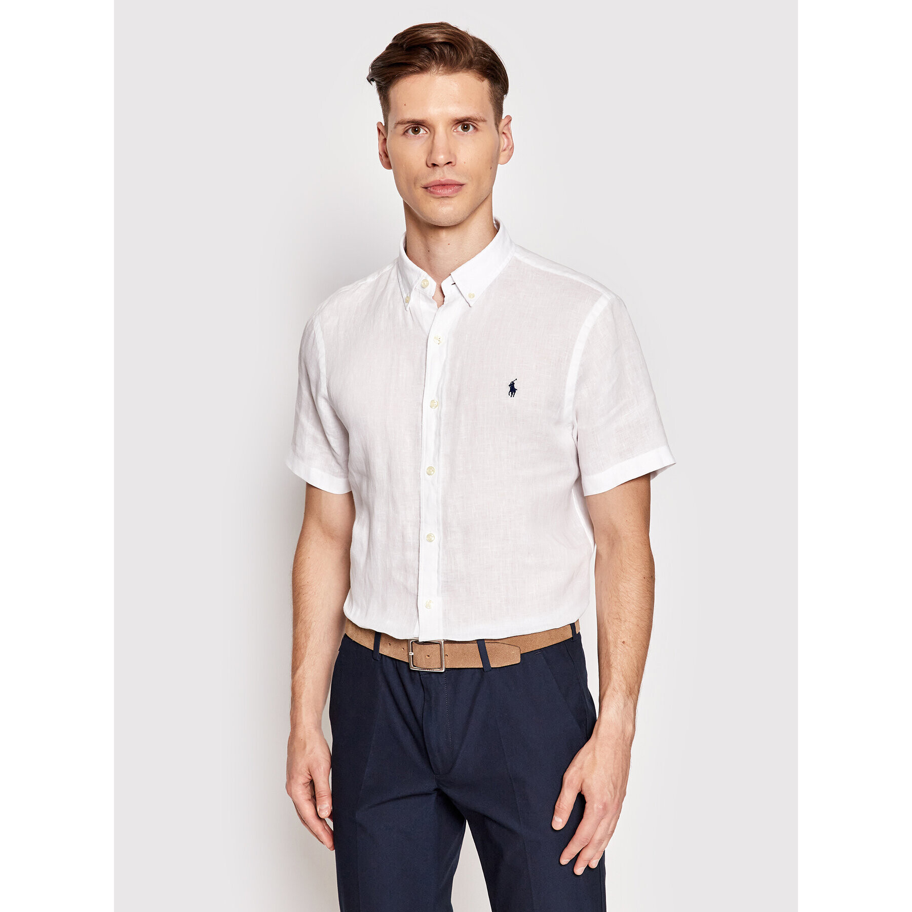 Polo Ralph Lauren Košile 710795453008 Bílá Slim Fit - Pepit.cz