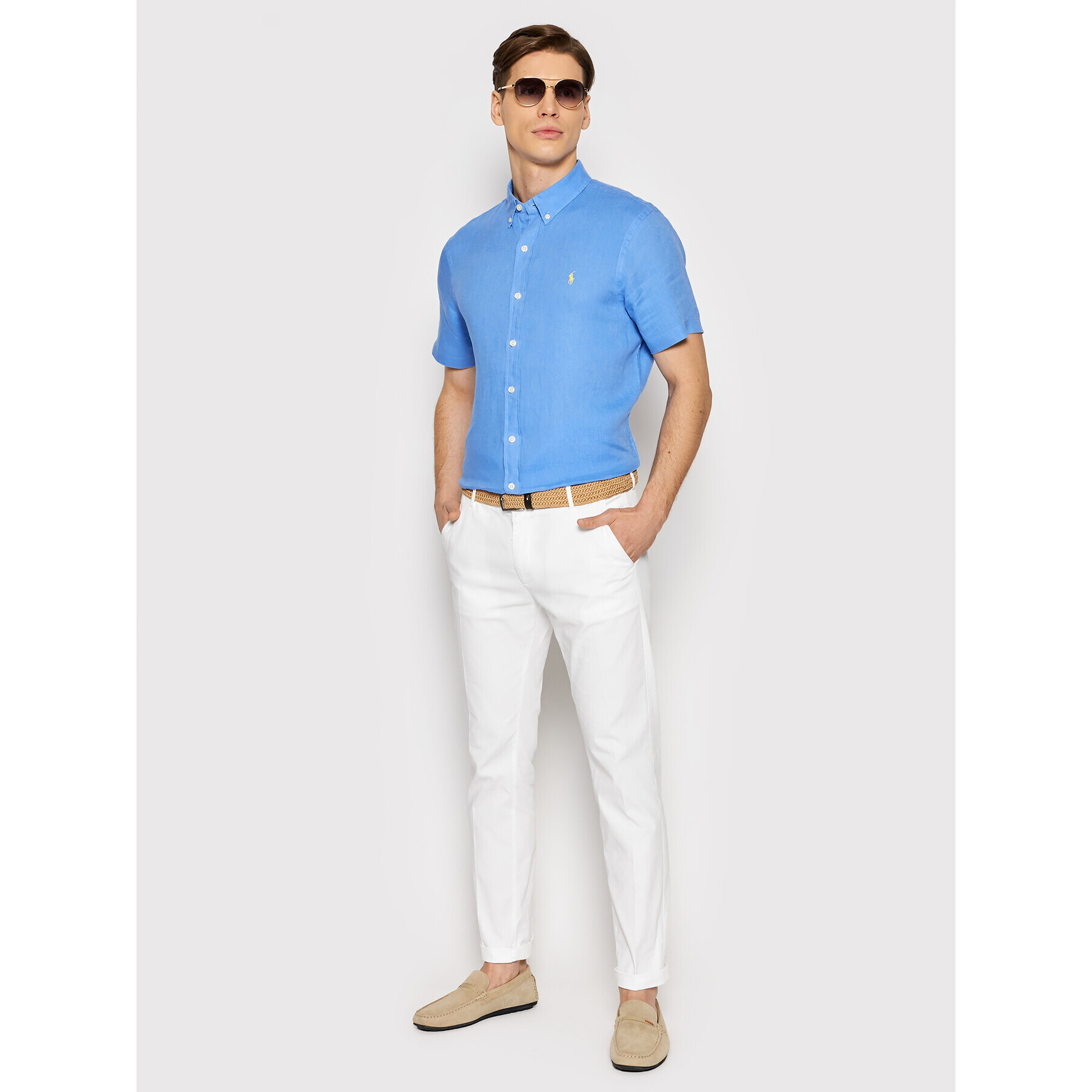 Polo Ralph Lauren Košile 710795453009 Modrá Slim Fit - Pepit.cz