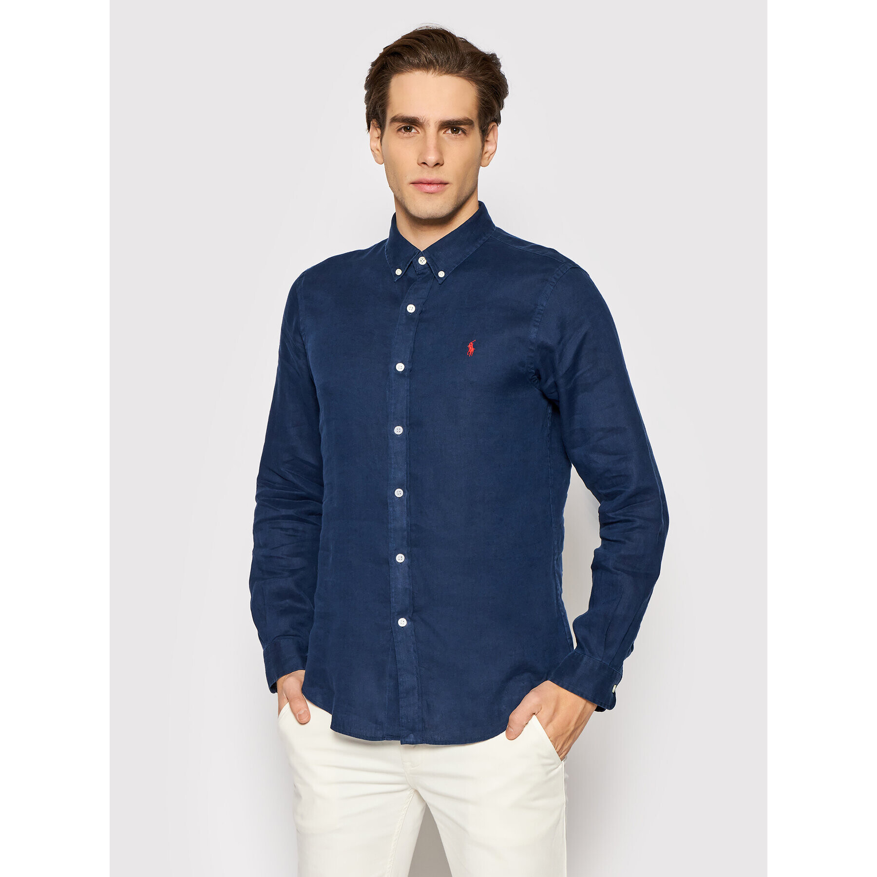 Polo Ralph Lauren Košile 710829443001 Tmavomodrá Slim Fit - Pepit.cz