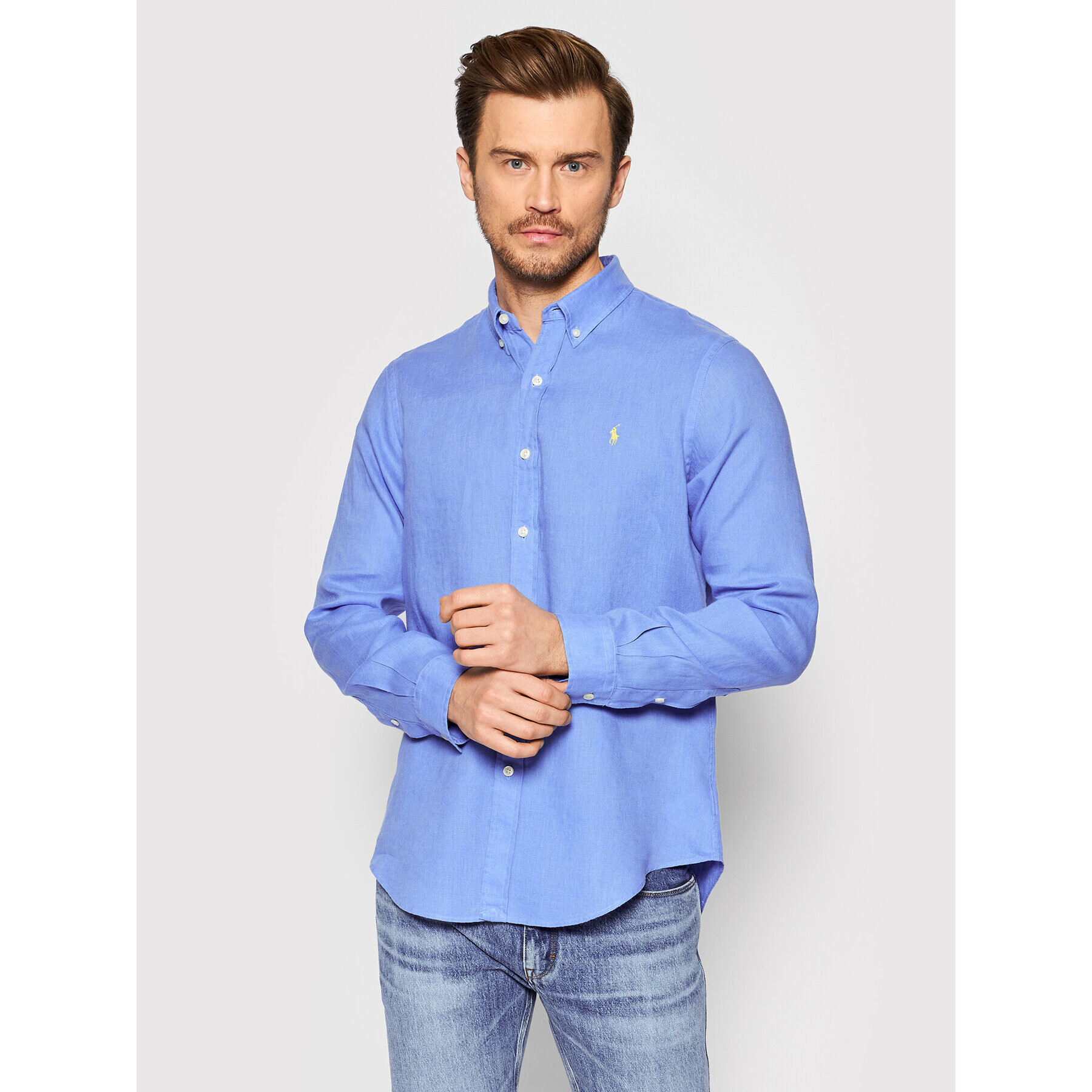 Polo Ralph Lauren Košile 710829443008 Modrá Slim Fit - Pepit.cz