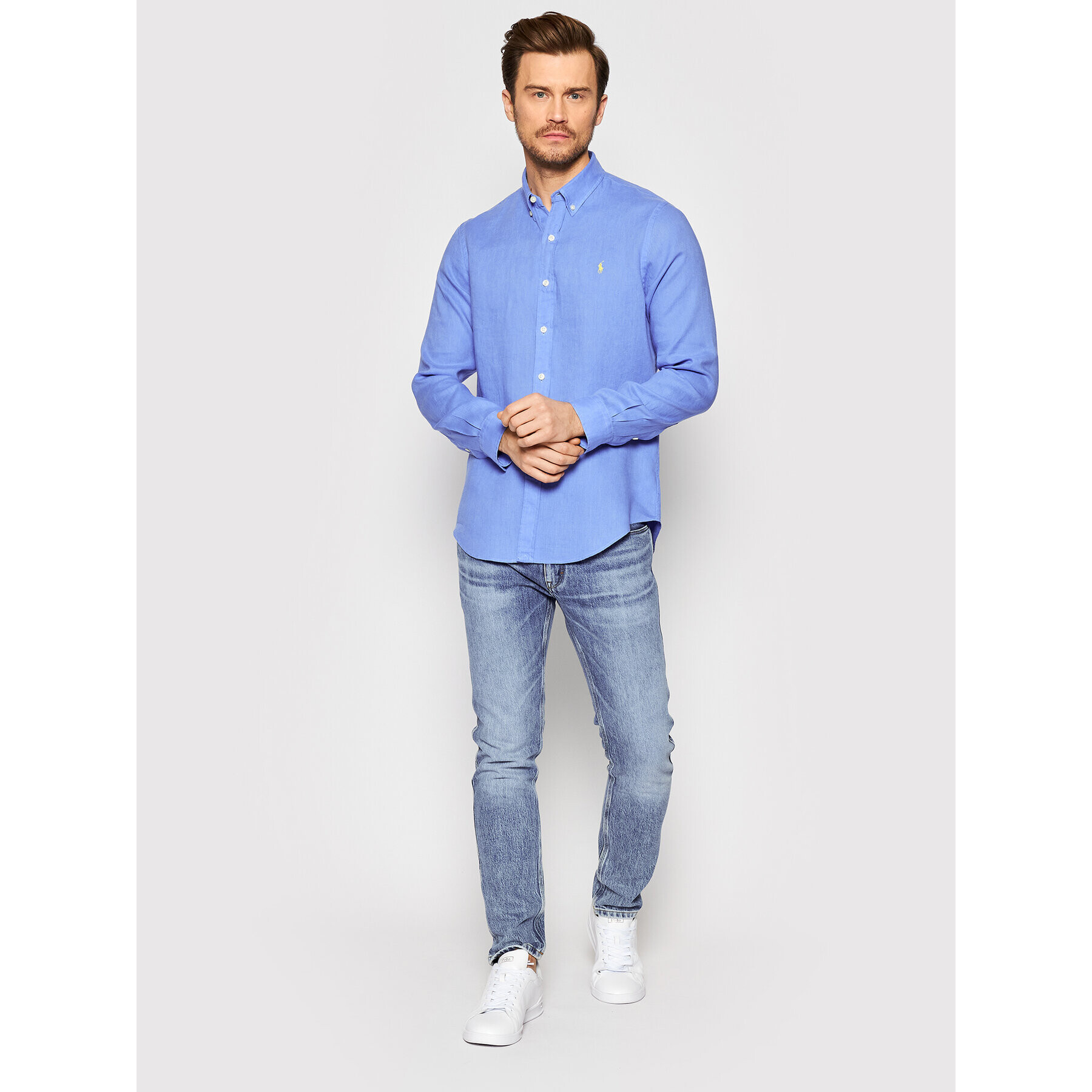 Polo Ralph Lauren Košile 710829443008 Modrá Slim Fit - Pepit.cz