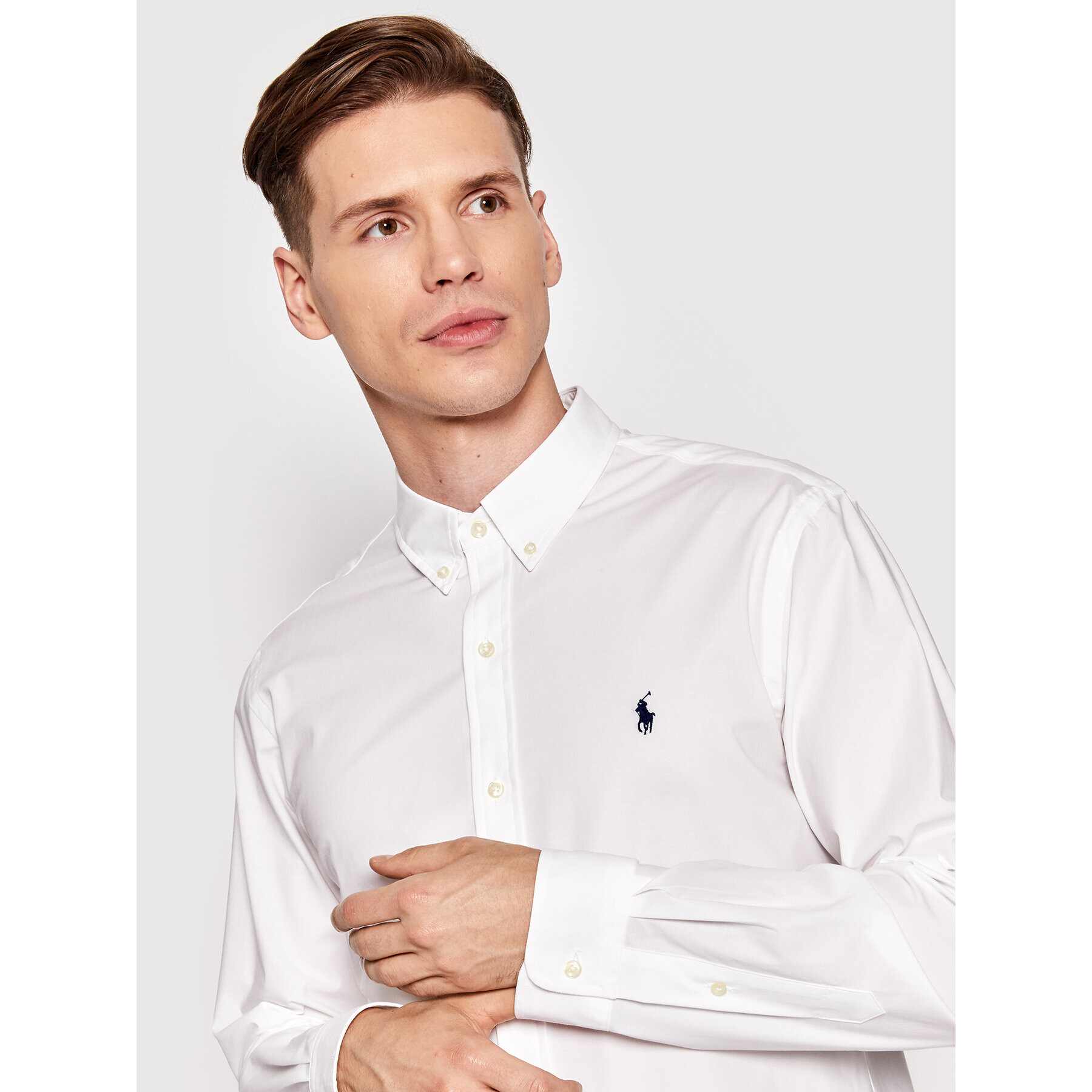 Polo Ralph Lauren Košile 710832480002 Bílá Slim Fit - Pepit.cz