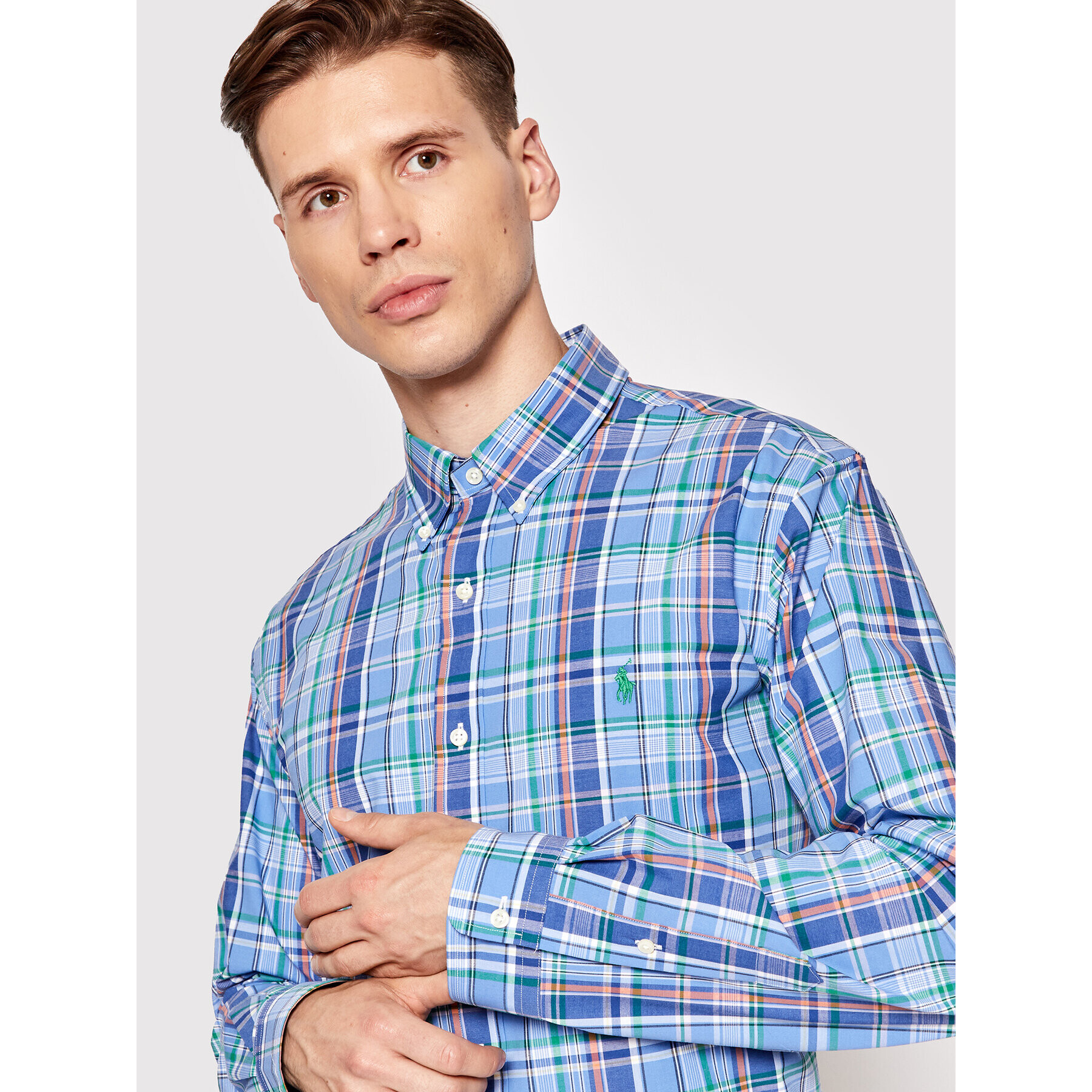 Polo Ralph Lauren Košile 710865770001 Modrá Regular Fit - Pepit.cz