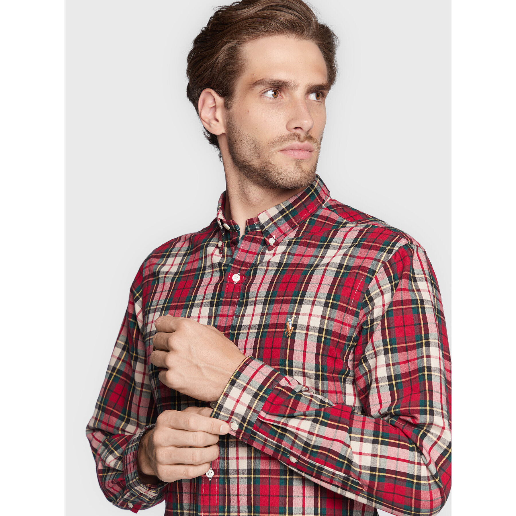 Polo Ralph Lauren Košile 710886586001 Červená Slim Fit - Pepit.cz