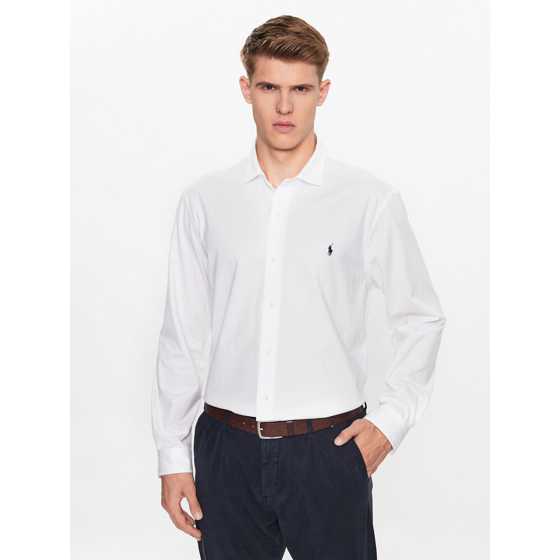 Polo Ralph Lauren Košile 710899386001 Bílá Slim Fit - Pepit.cz