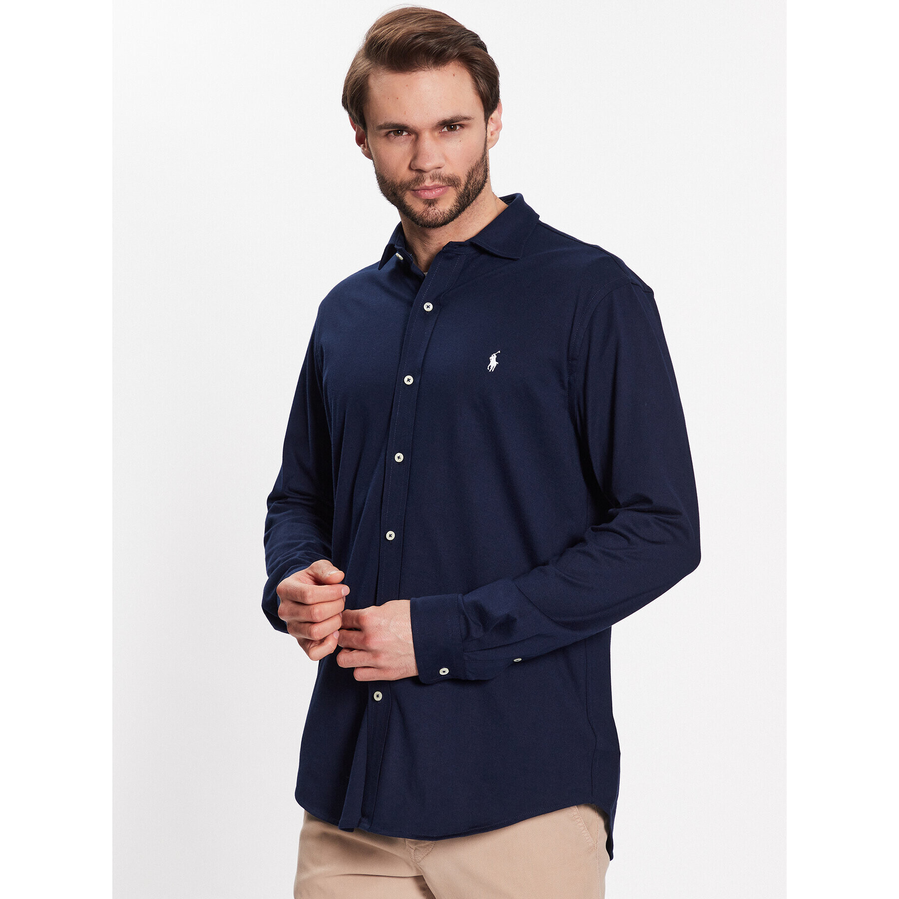 Polo Ralph Lauren Košile 710899386003 Tmavomodrá Slim Fit - Pepit.cz