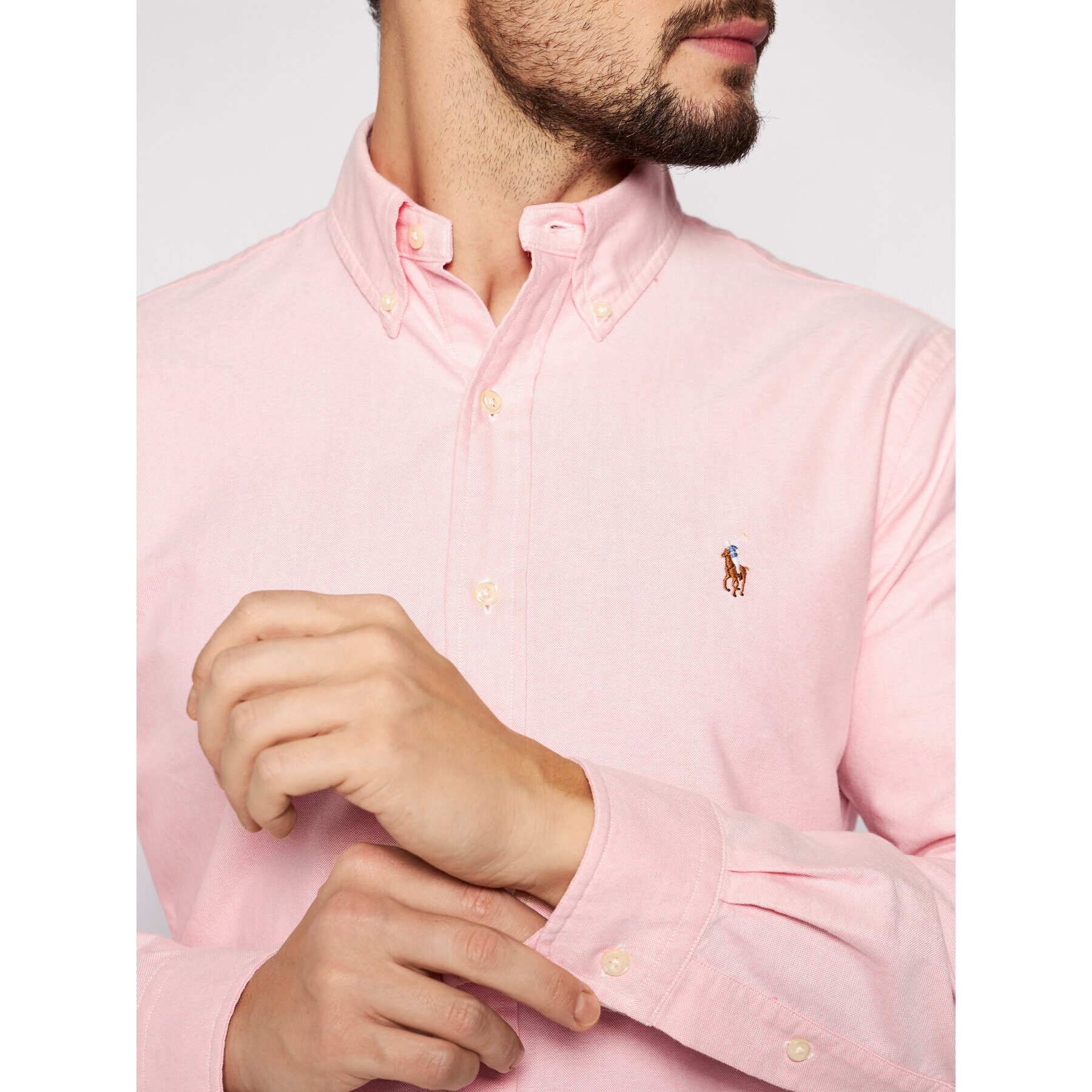 Polo Ralph Lauren Košile Bsr 710792041 Růžová Custom Fit - Pepit.cz