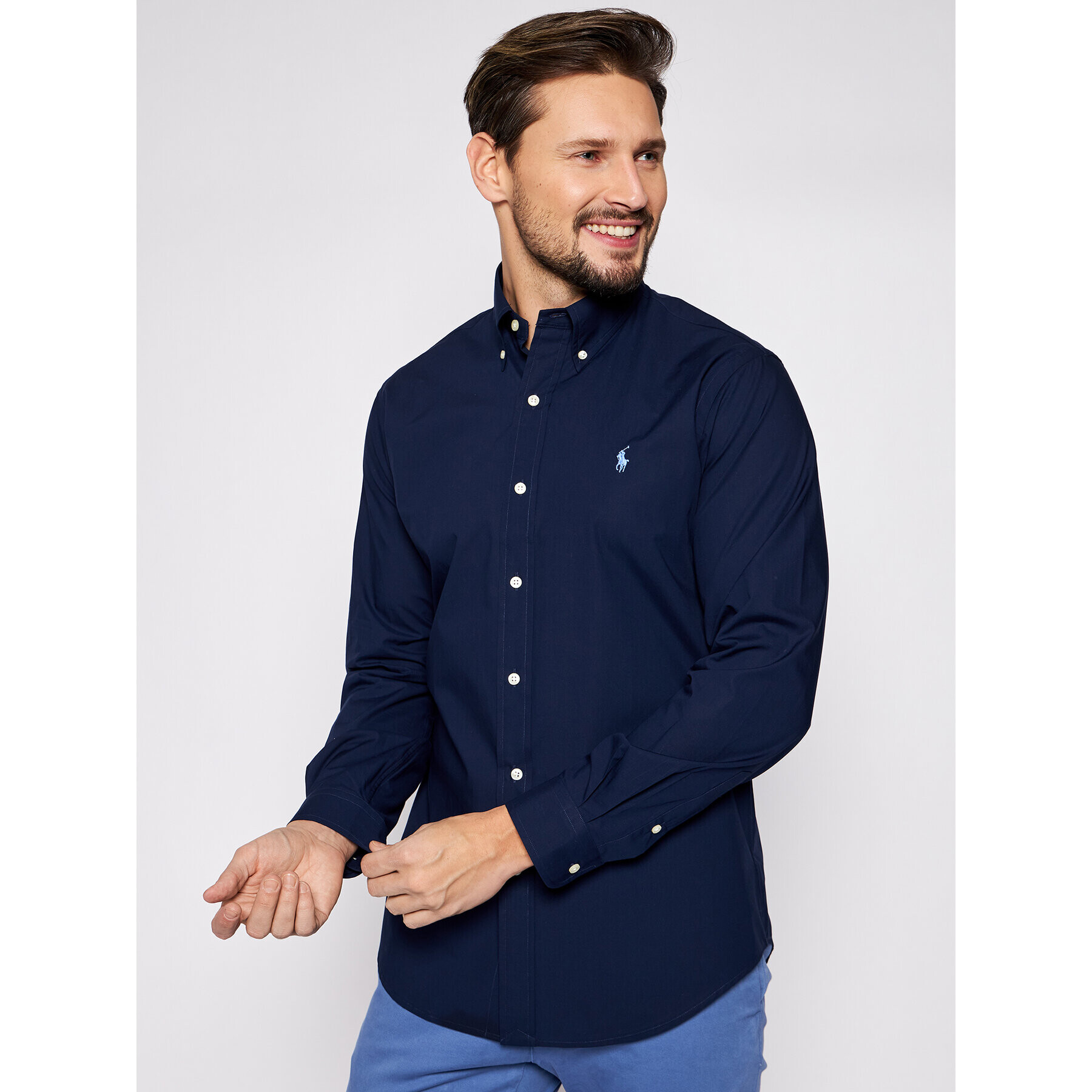 Polo Ralph Lauren Košile Bsr 710792044 Tmavomodrá Custom Fit - Pepit.cz