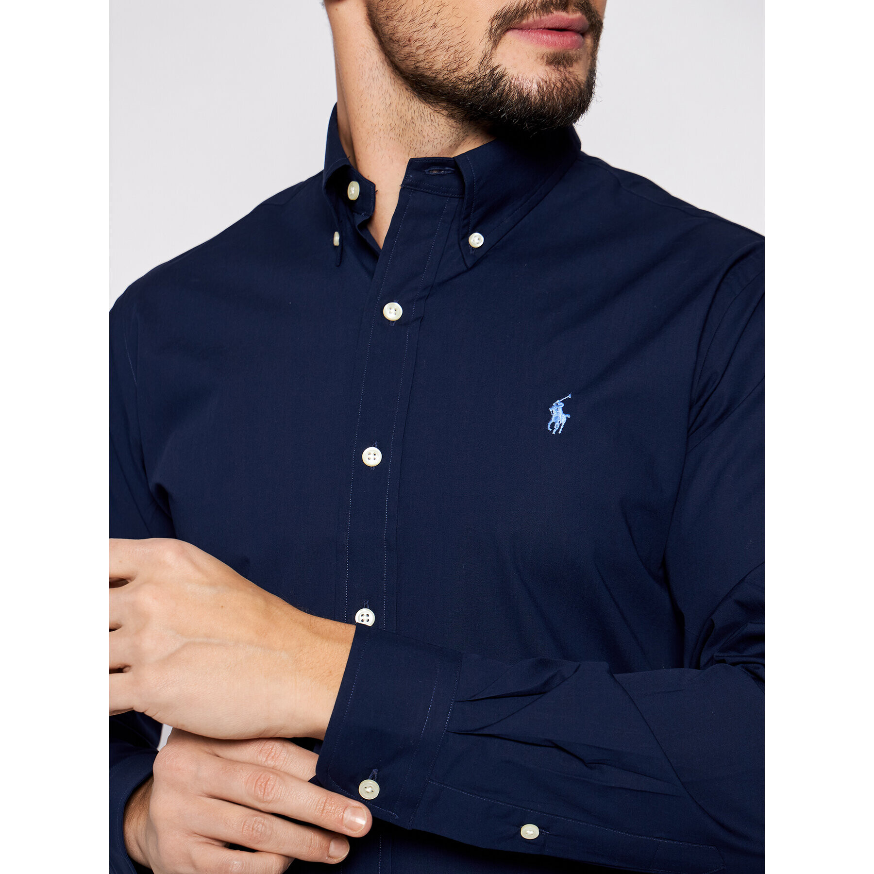 Polo Ralph Lauren Košile Bsr 710792044 Tmavomodrá Custom Fit - Pepit.cz