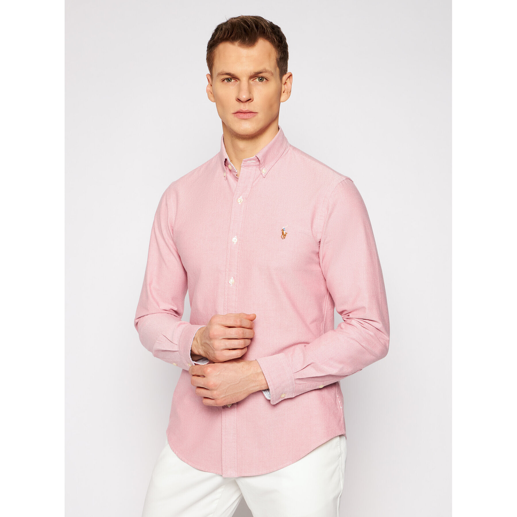 Polo Ralph Lauren Košile Classic Oxford 710792161007 Růžová Slim Fit - Pepit.cz