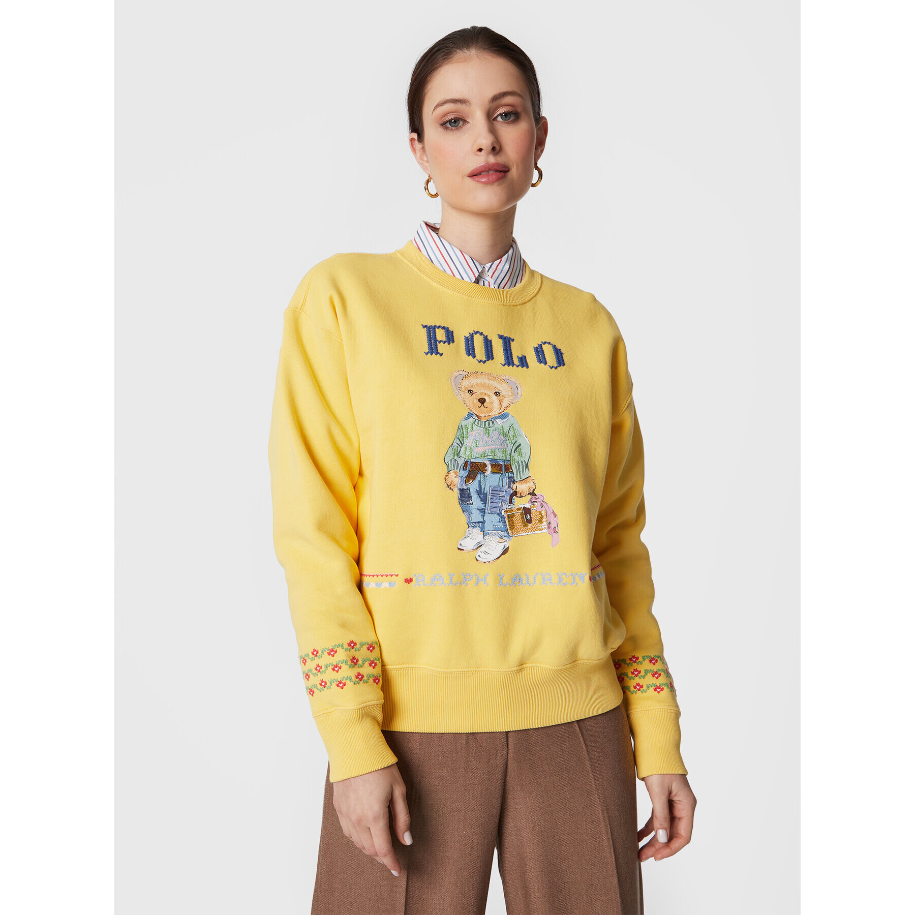 Polo Ralph Lauren Mikina 211872981 Žlutá Relaxed Fit - Pepit.cz