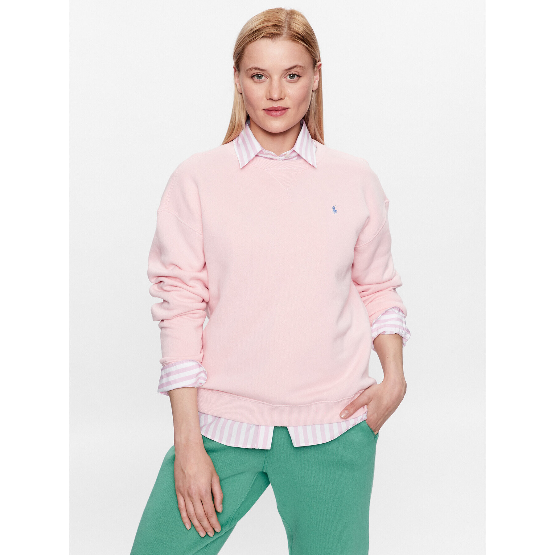 Polo Ralph Lauren Mikina 211891557014 Růžová Regular Fit - Pepit.cz