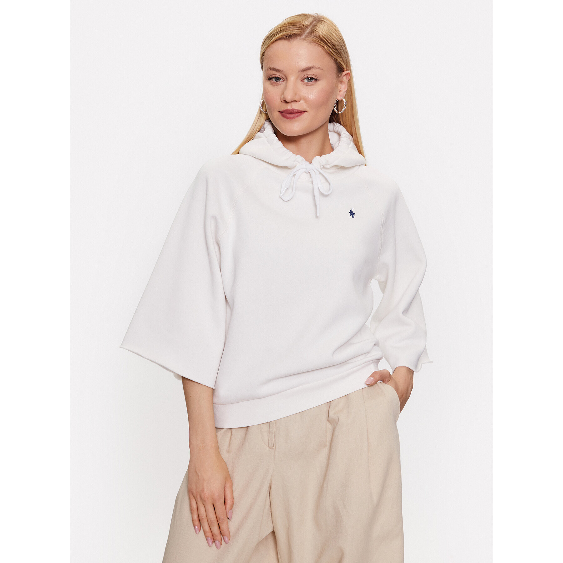 Polo Ralph Lauren Mikina 211892615002 Bílá Relaxed Fit - Pepit.cz