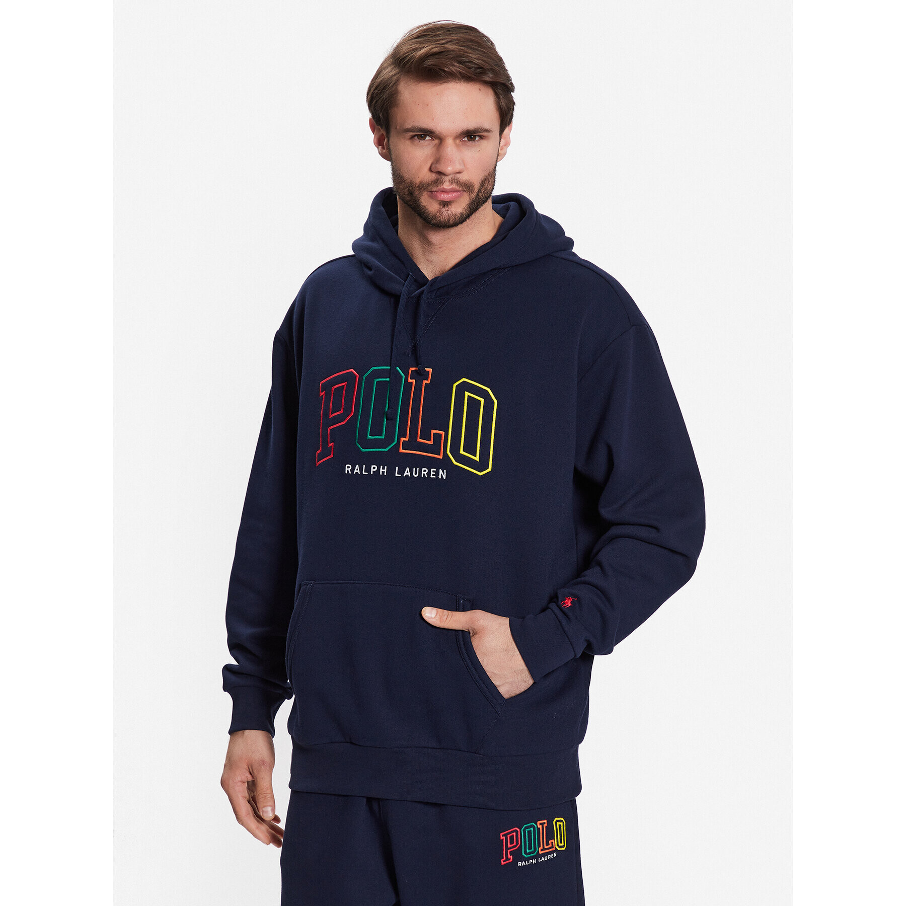 Polo Ralph Lauren Mikina 710899182001 Tmavomodrá Relaxed Fit - Pepit.cz