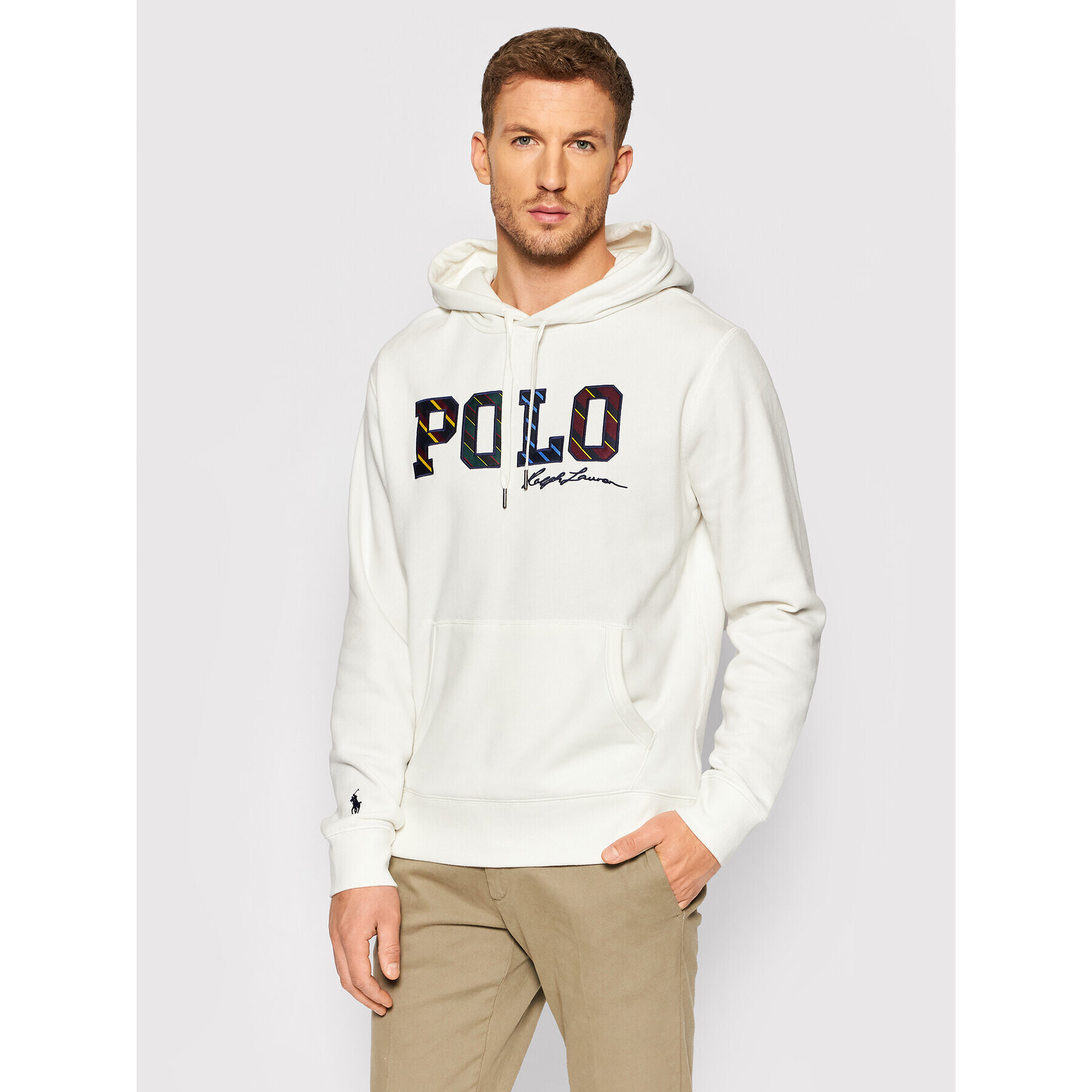 Polo Ralph Lauren Mikina Boston 710853266003 Bílá Regular Fit - Pepit.cz