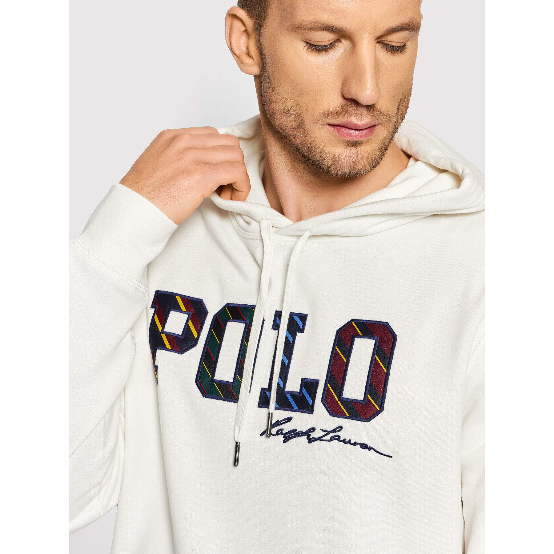 Polo Ralph Lauren Mikina Boston 710853266003 Bílá Regular Fit - Pepit.cz