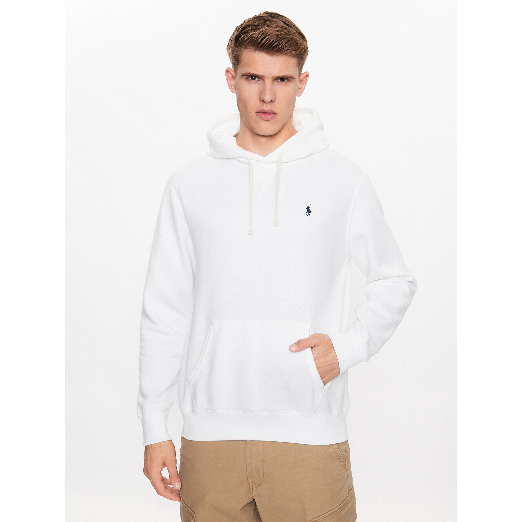 Polo Ralph Lauren Mikina Fleece 710766778009 Bílá Regular Fit - Pepit.cz