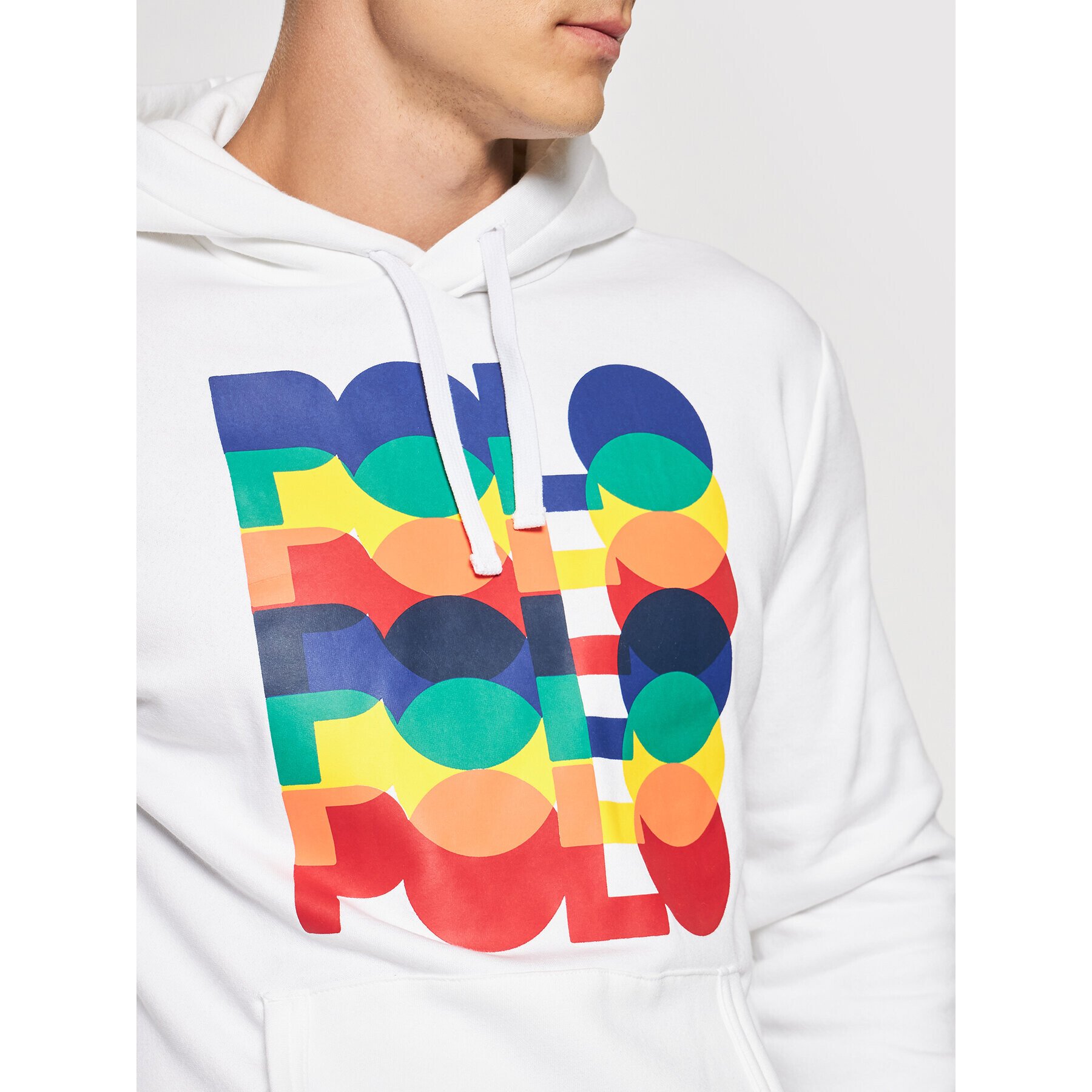 Polo Ralph Lauren Mikina Graphic Fleece 710843382002 Bílá Regular Fit - Pepit.cz