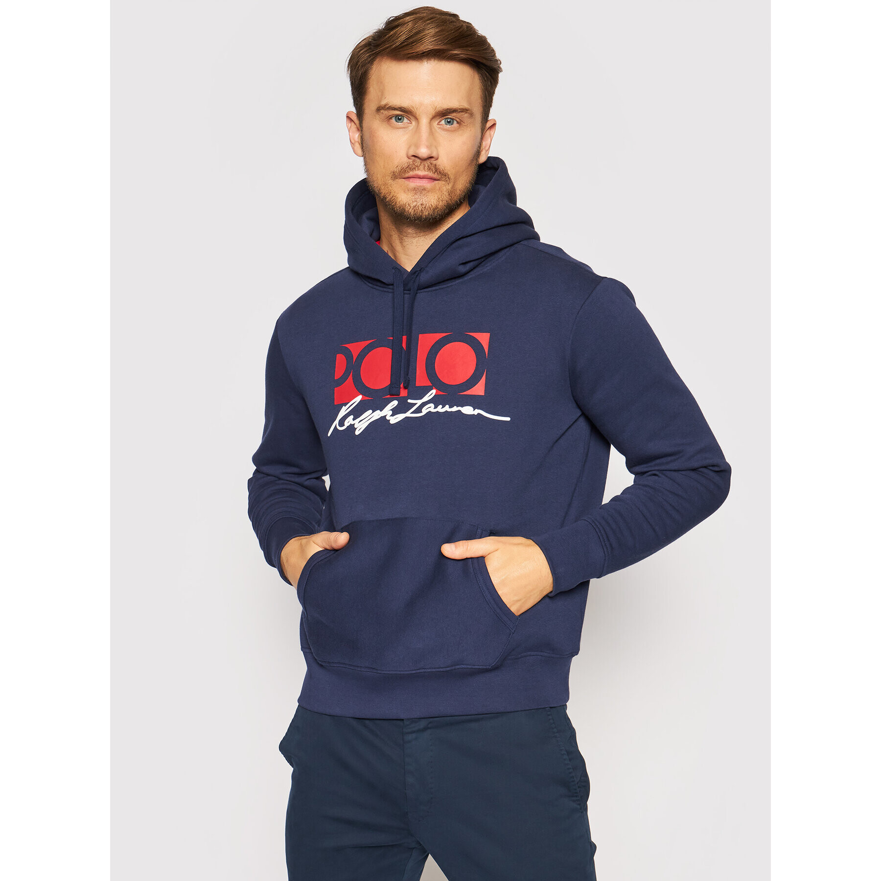 Polo Ralph Lauren Mikina Graphic Fleece 710843383001 Tmavomodrá Regular Fit - Pepit.cz