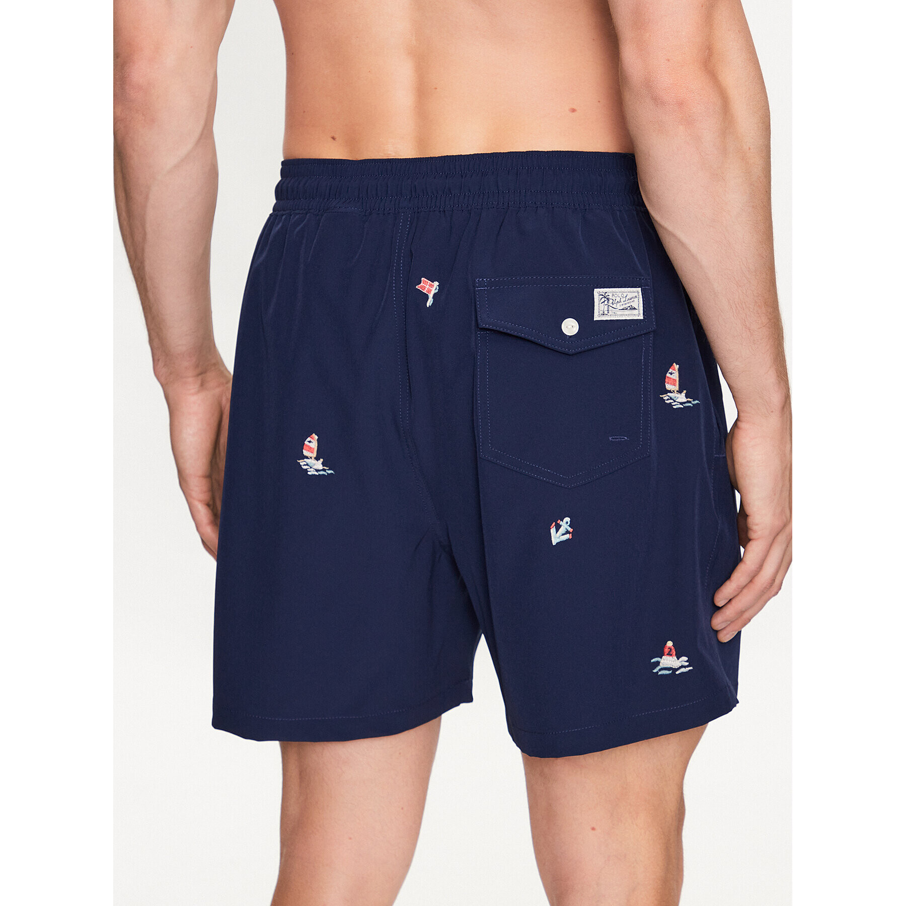 Polo Ralph Lauren Plavecké šortky 710902813001 Tmavomodrá Regular Fit - Pepit.cz