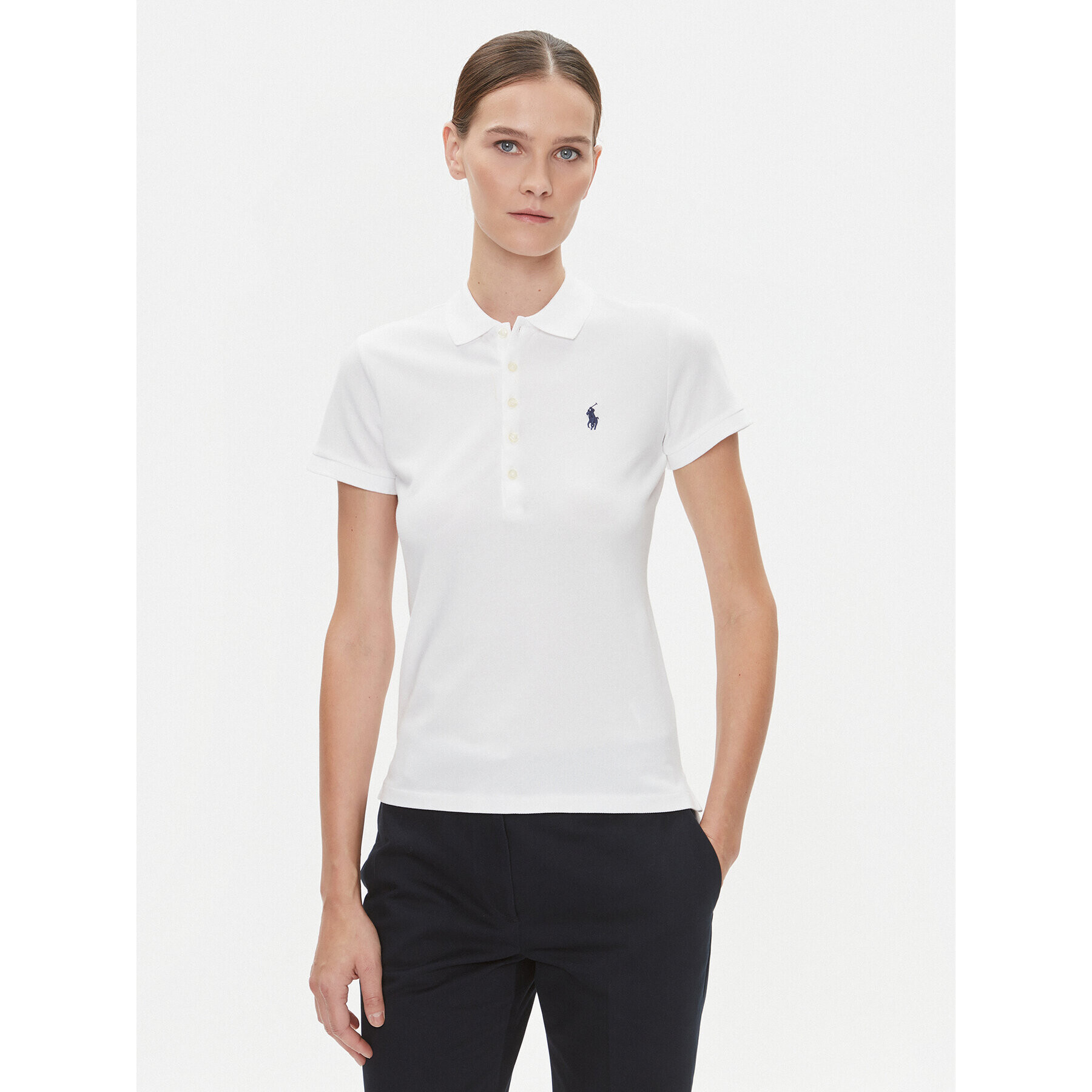 Polo Ralph Lauren Polokošile 211870245001 Bílá Slim Fit - Pepit.cz