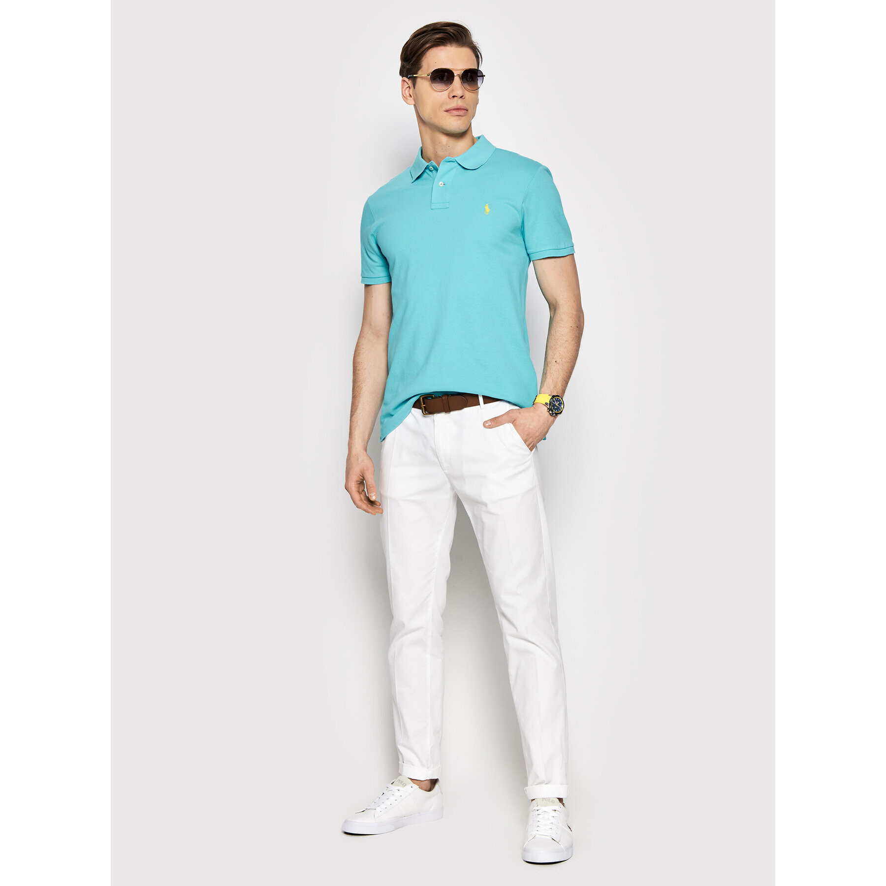 Polo Ralph Lauren Polokošile 710536856326 Modrá Slim Fit - Pepit.cz