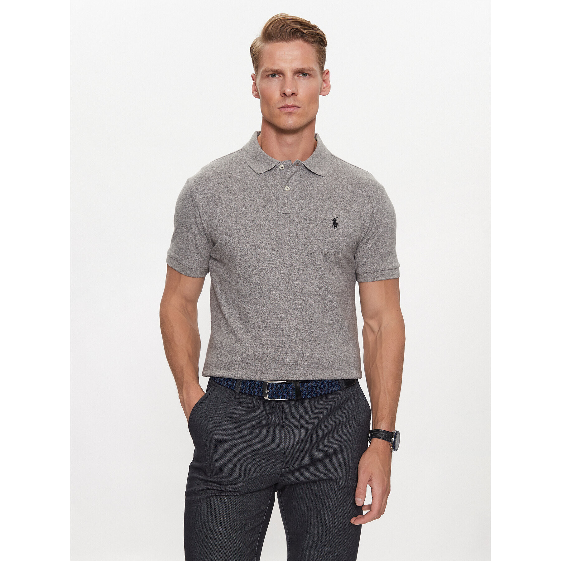 Polo Ralph Lauren Polokošile 710548797011 Šedá Slim Fit - Pepit.cz