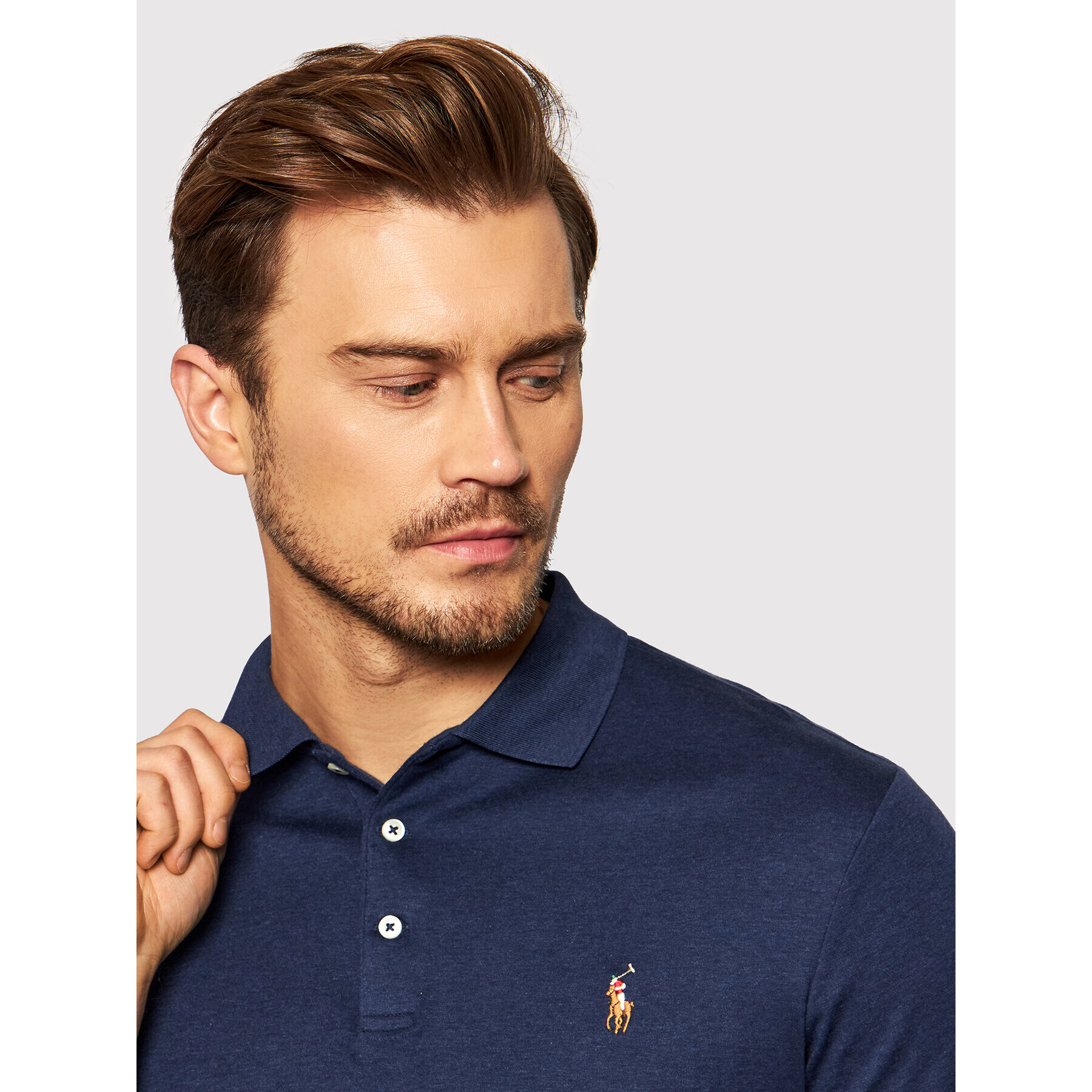 Polo Ralph Lauren Polokošile 710652578 Tmavomodrá Slim Fit - Pepit.cz