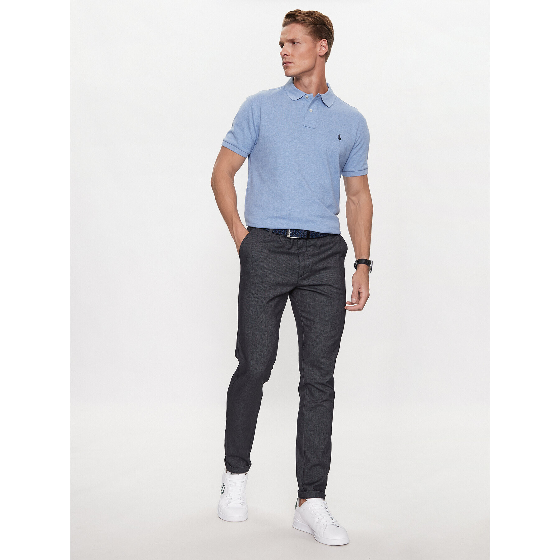 Polo Ralph Lauren Polokošile 710666998007 Modrá Custom Slim Fit - Pepit.cz