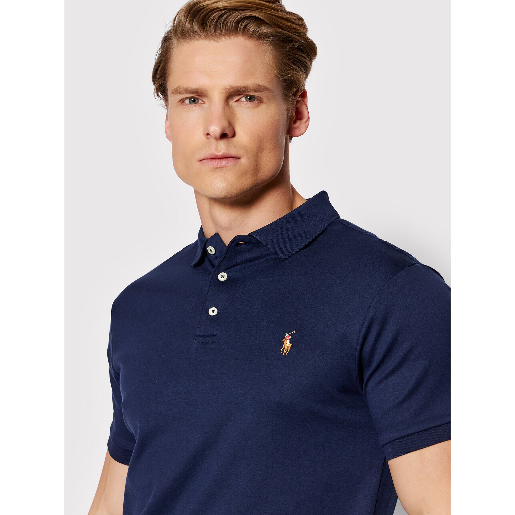 Polo Ralph Lauren Polokošile 710685514003 Tmavomodrá Slim Fit - Pepit.cz