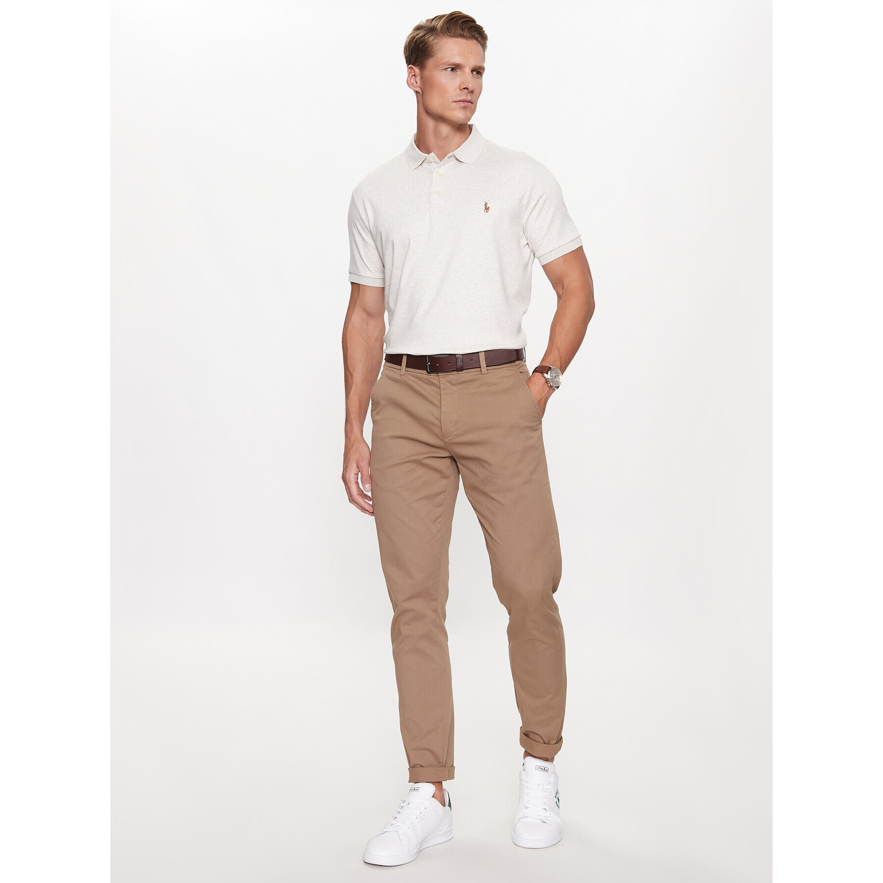 Polo Ralph Lauren Polokošile 710713130002 Šedá Custom Slim Fit - Pepit.cz