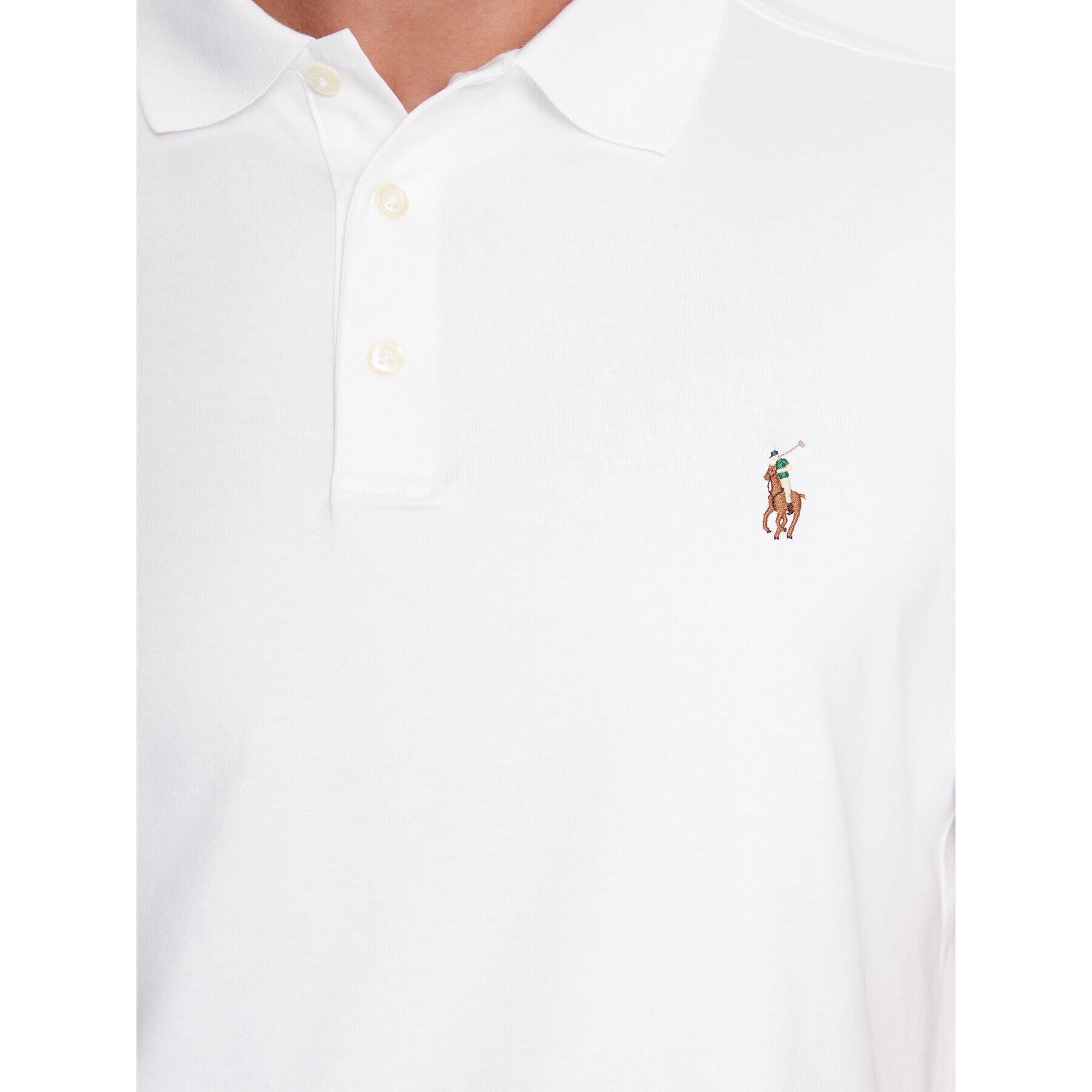 Polo Ralph Lauren Polokošile 710713130003 Bílá Custom Slim Fit - Pepit.cz