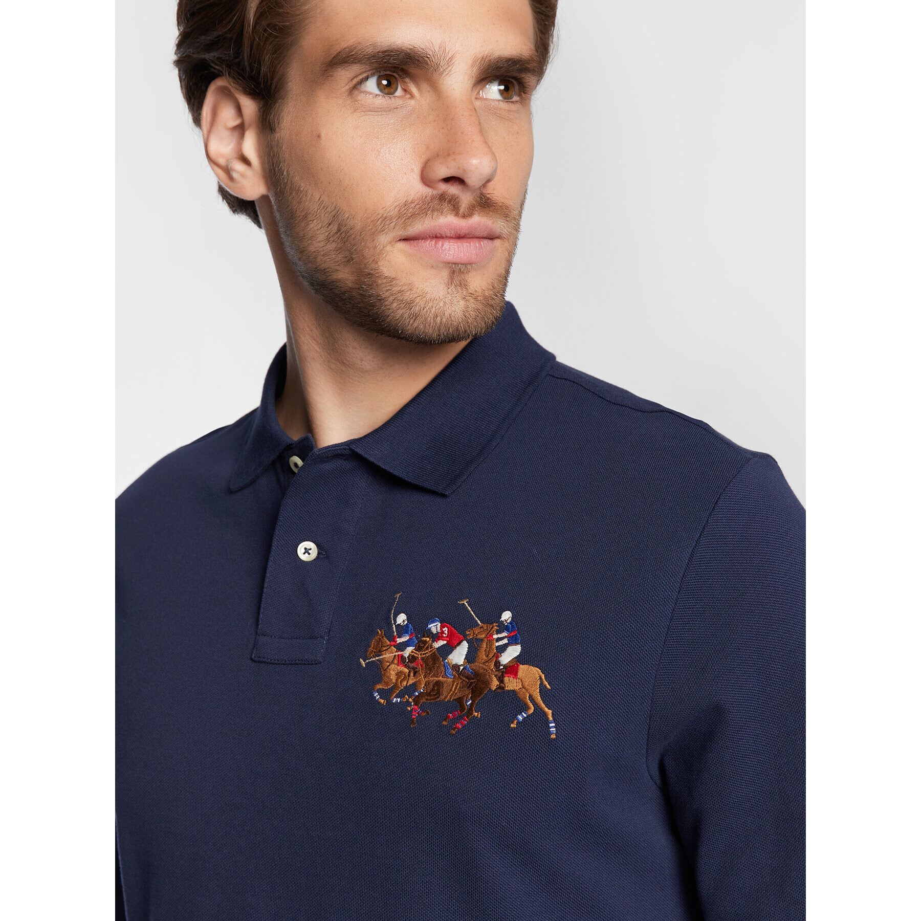 Polo Ralph Lauren Polokošile 710814438003 Tmavomodrá Custom Slim Fit - Pepit.cz