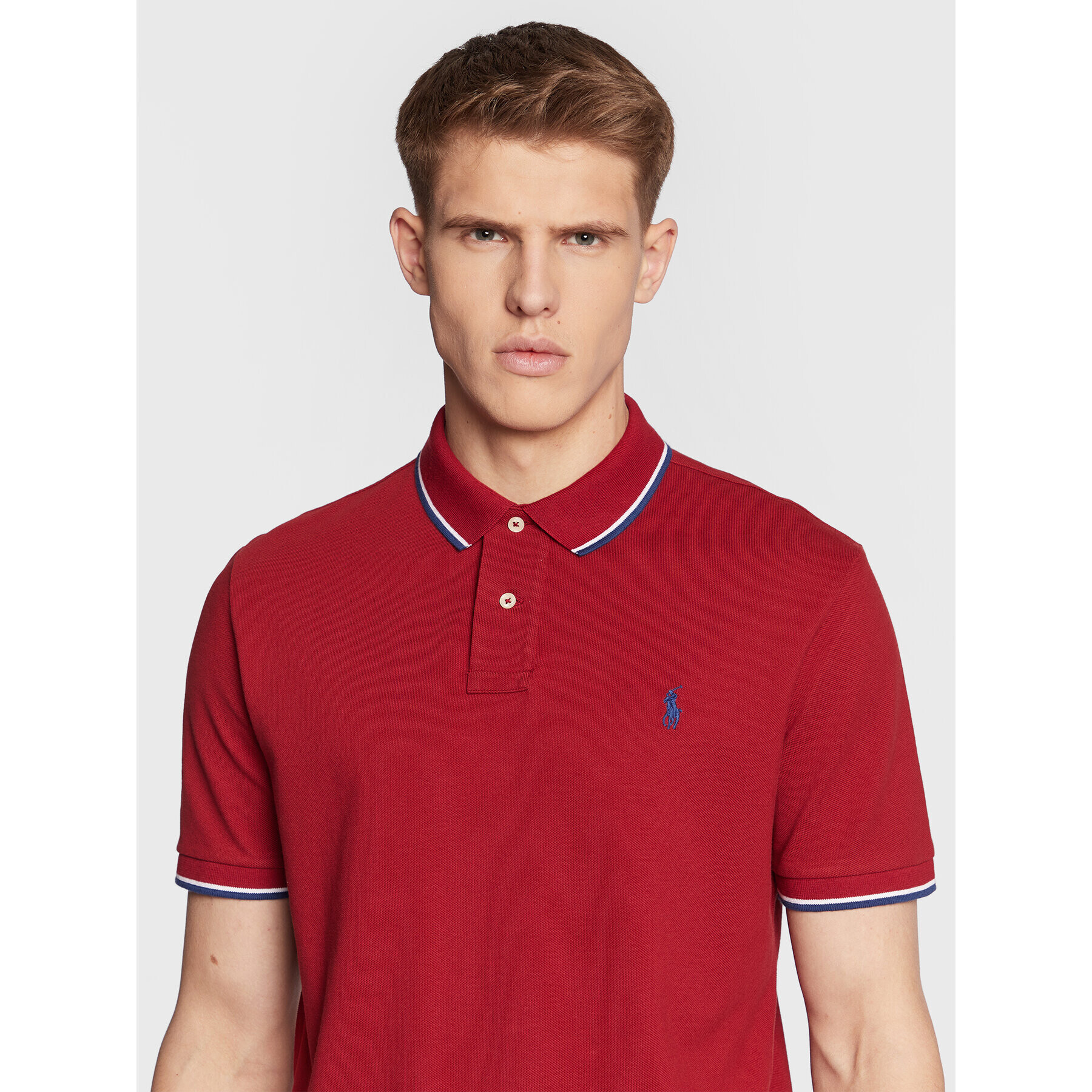 Polo Ralph Lauren Polokošile 710842621023 Červená Custom Slim Fit - Pepit.cz