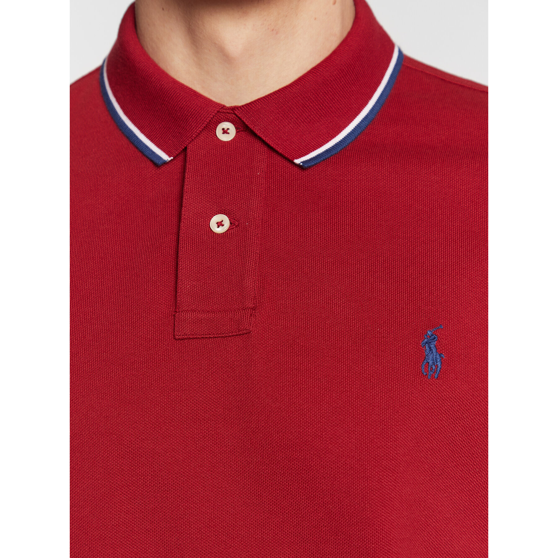 Polo Ralph Lauren Polokošile 710842621023 Červená Custom Slim Fit - Pepit.cz