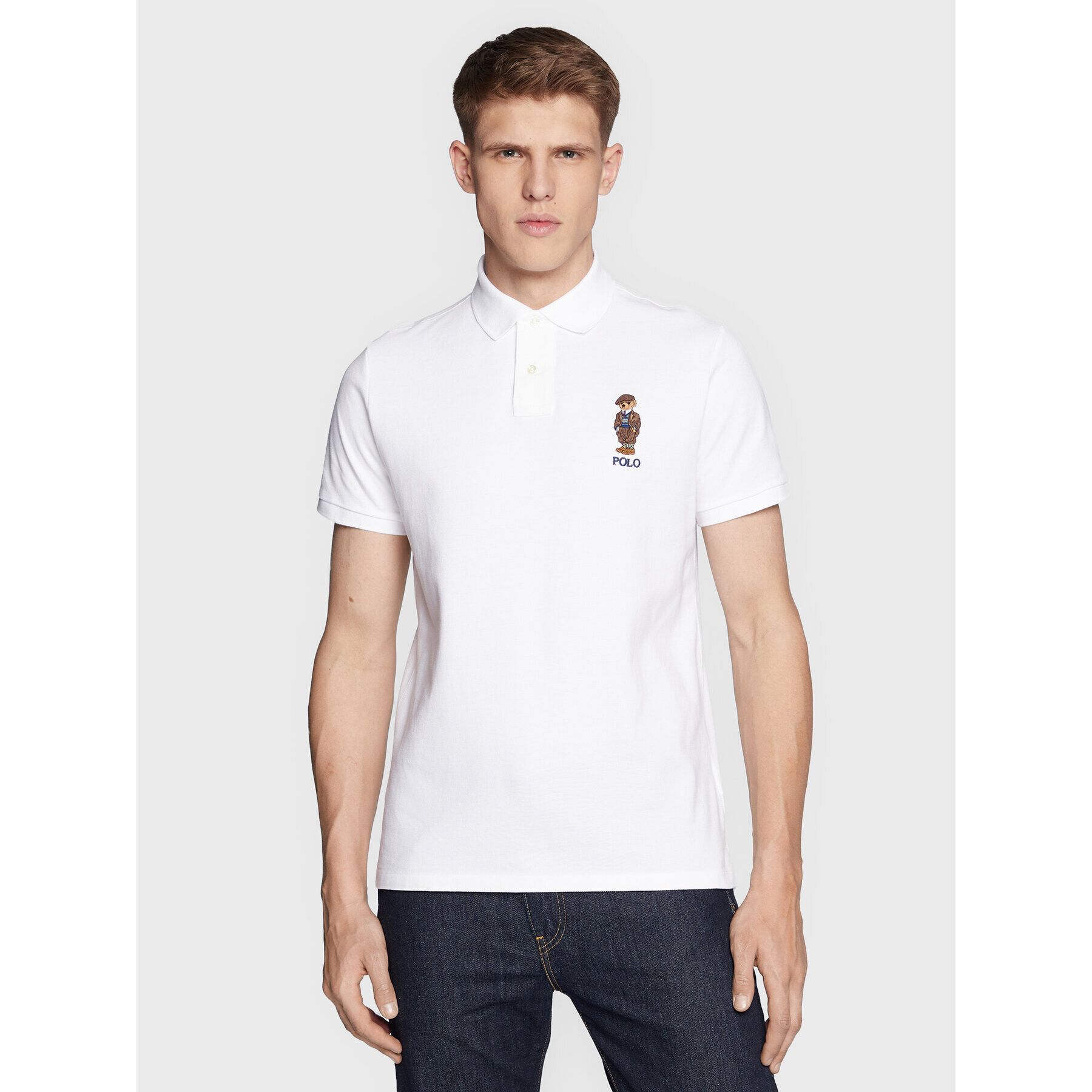 Polo Ralph Lauren Polokošile 710853312015 Bílá Slim Fit - Pepit.cz