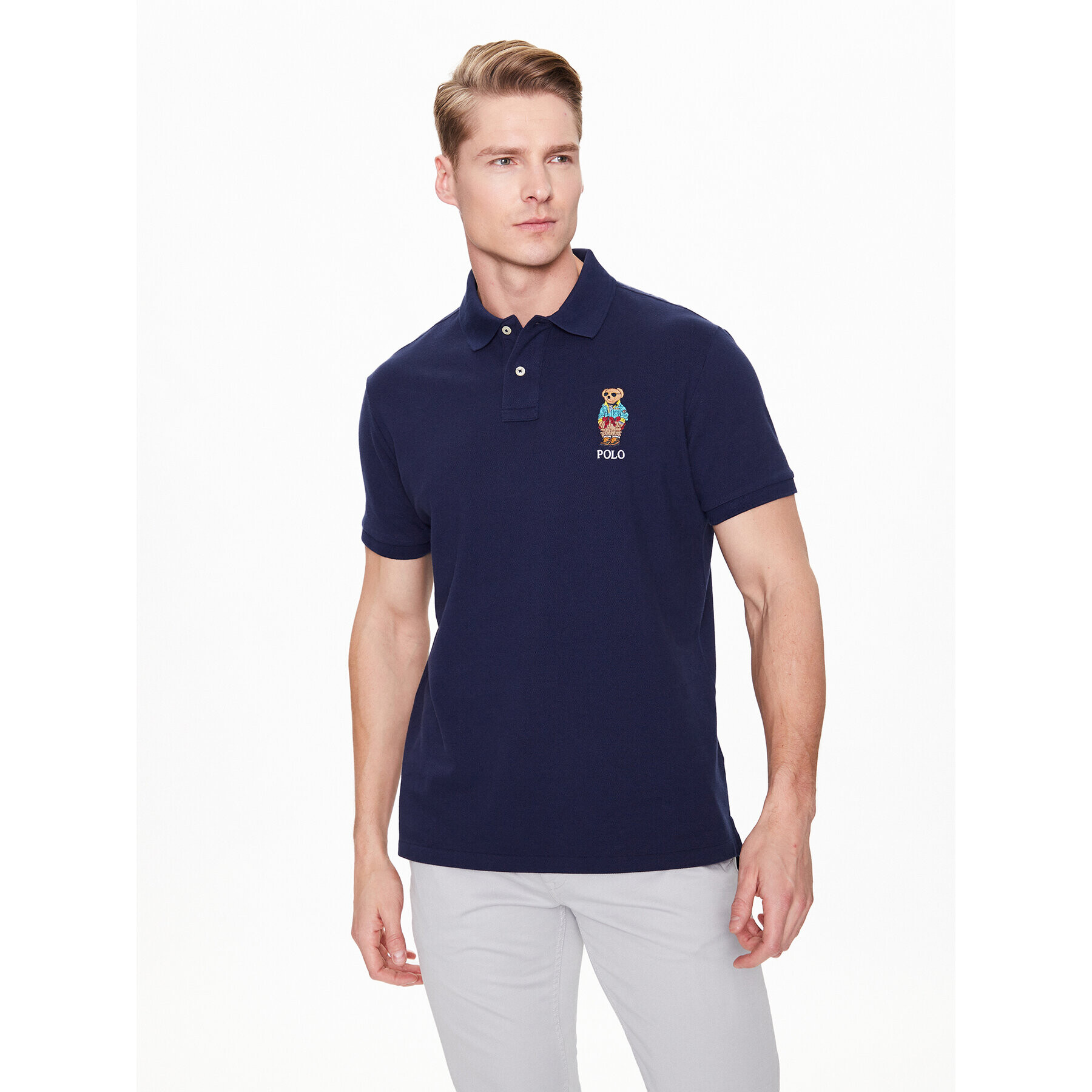 Polo Ralph Lauren Polokošile 710853312019 Tmavomodrá Slim Fit - Pepit.cz