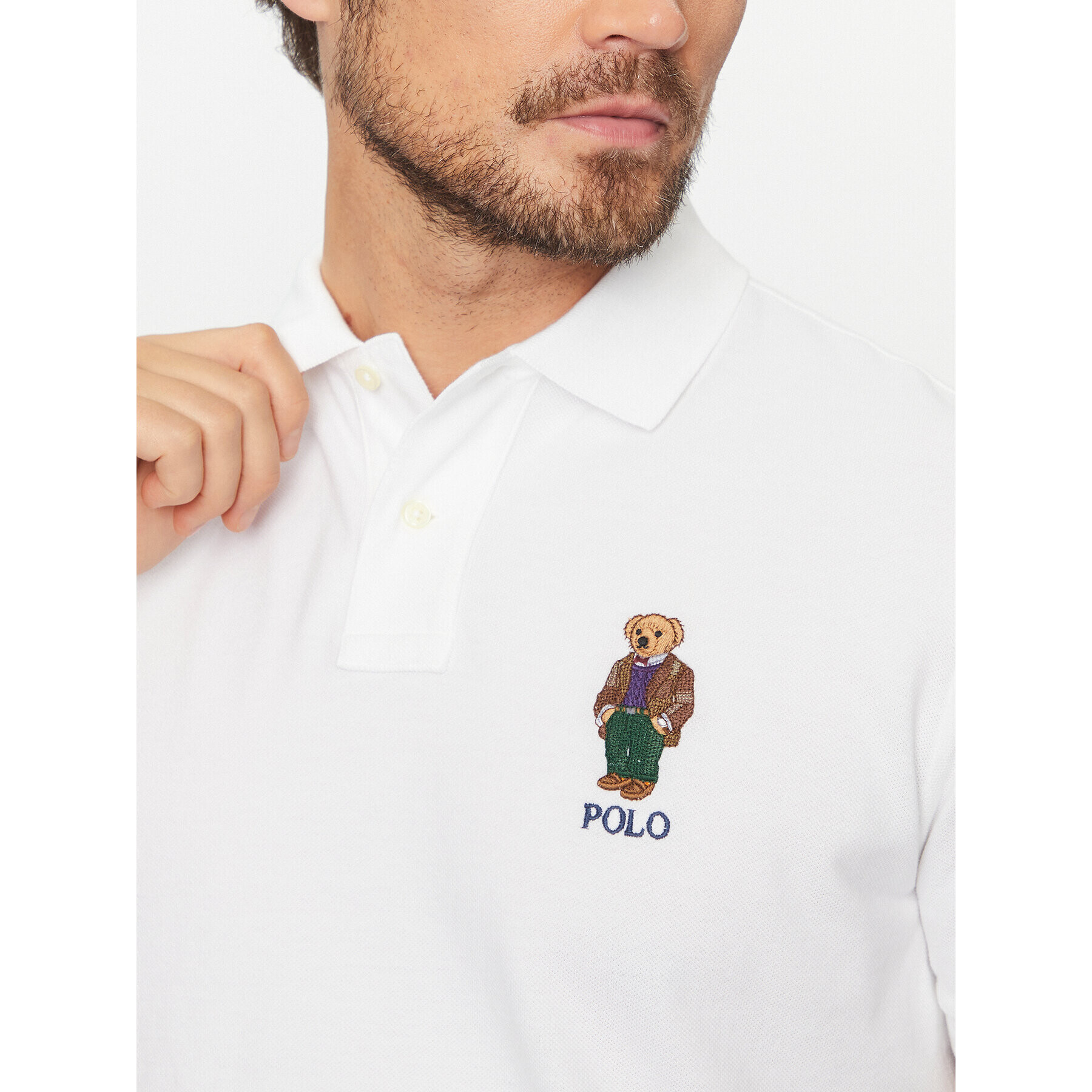 Polo Ralph Lauren Polokošile 710853312021 Bílá Slim Fit - Pepit.cz