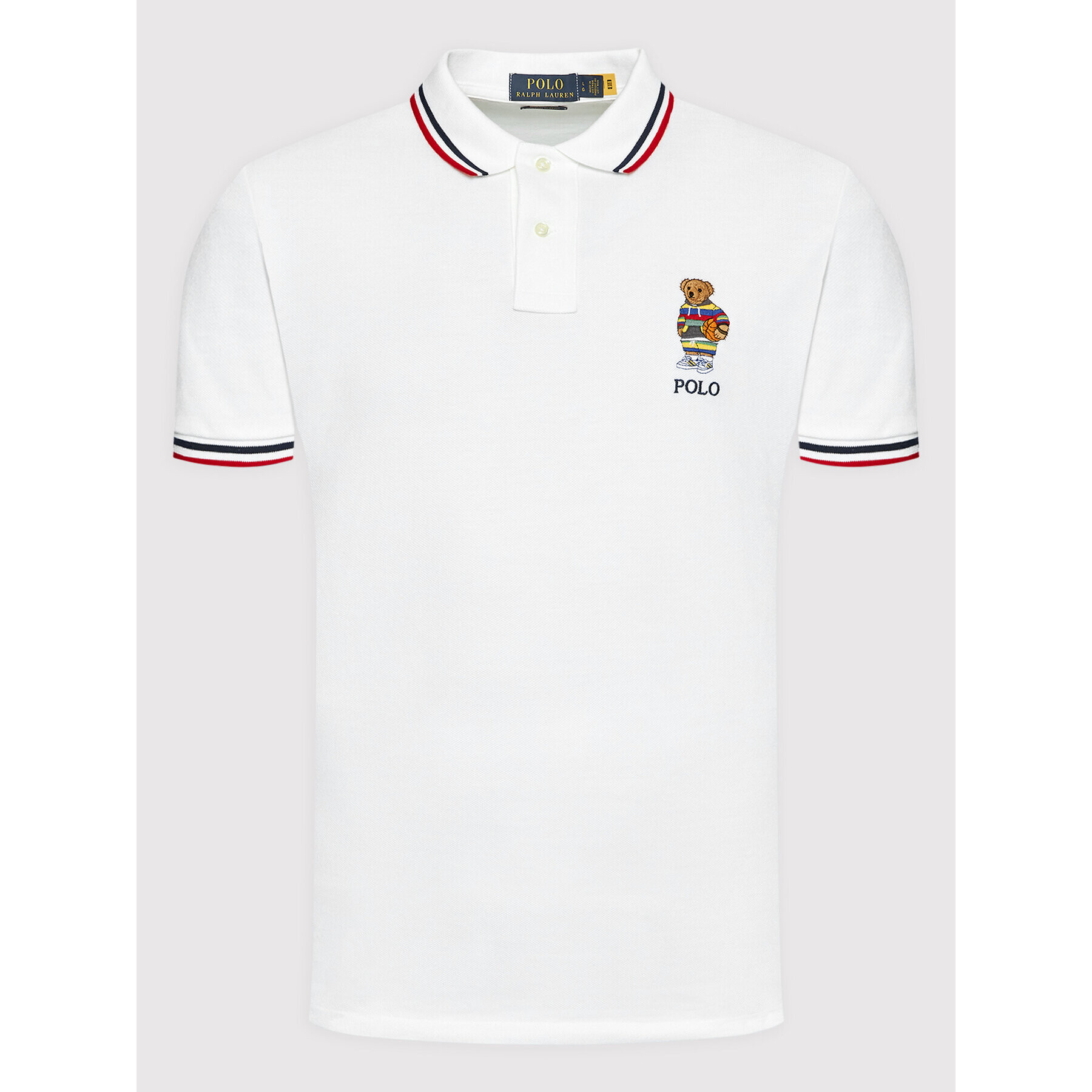 Polo Ralph Lauren Polokošile 710863211003 Bílá Custom Slim Fit - Pepit.cz