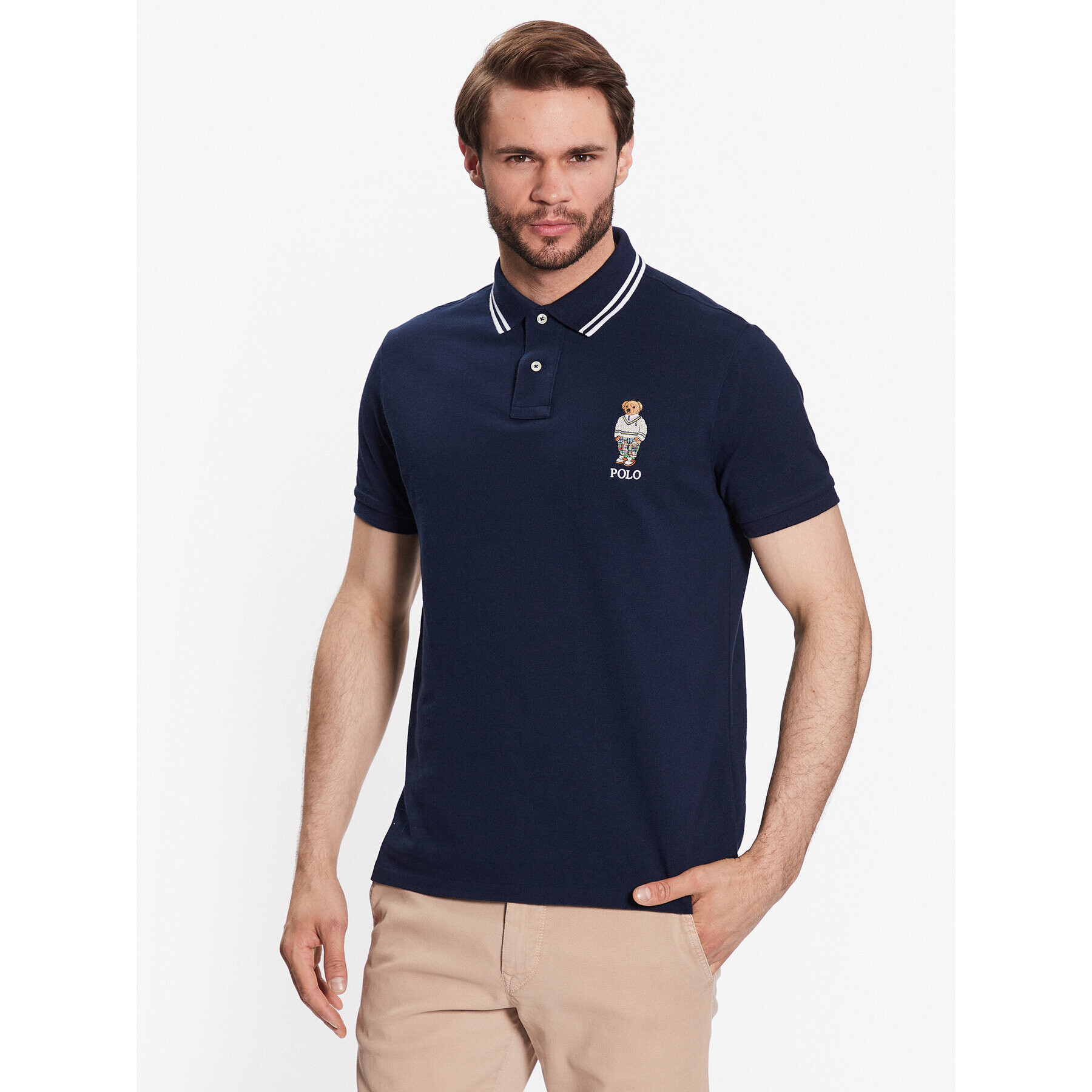 Polo Ralph Lauren Polokošile 710867573003 Tmavomodrá Slim Fit - Pepit.cz