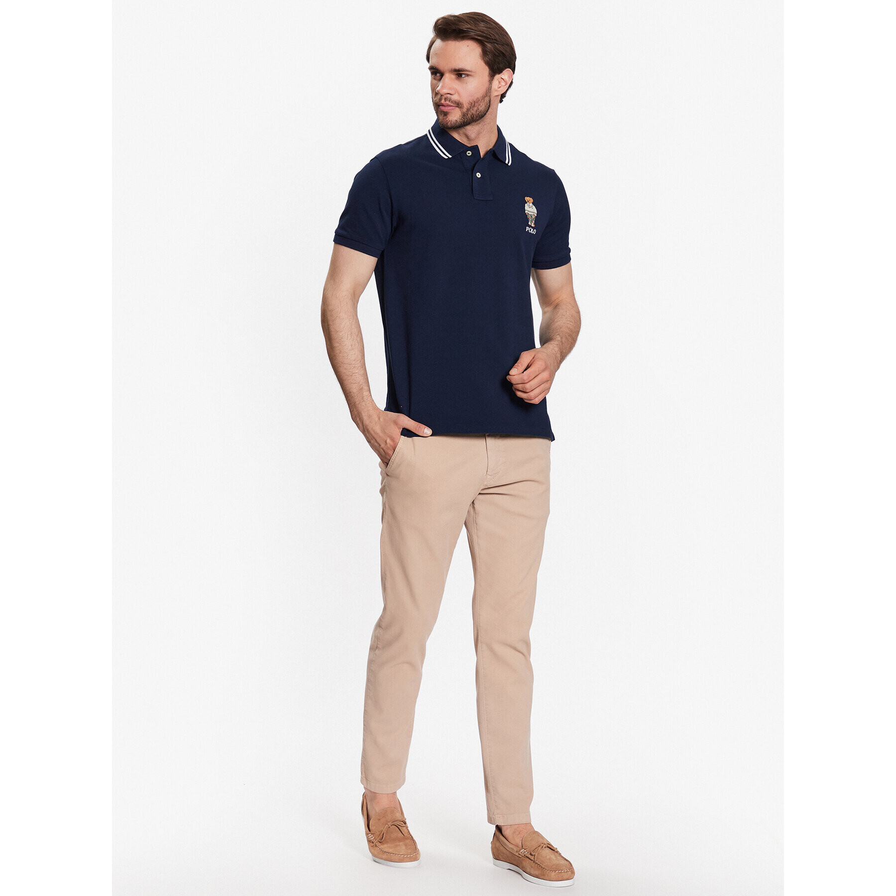 Polo Ralph Lauren Polokošile 710867573003 Tmavomodrá Slim Fit - Pepit.cz