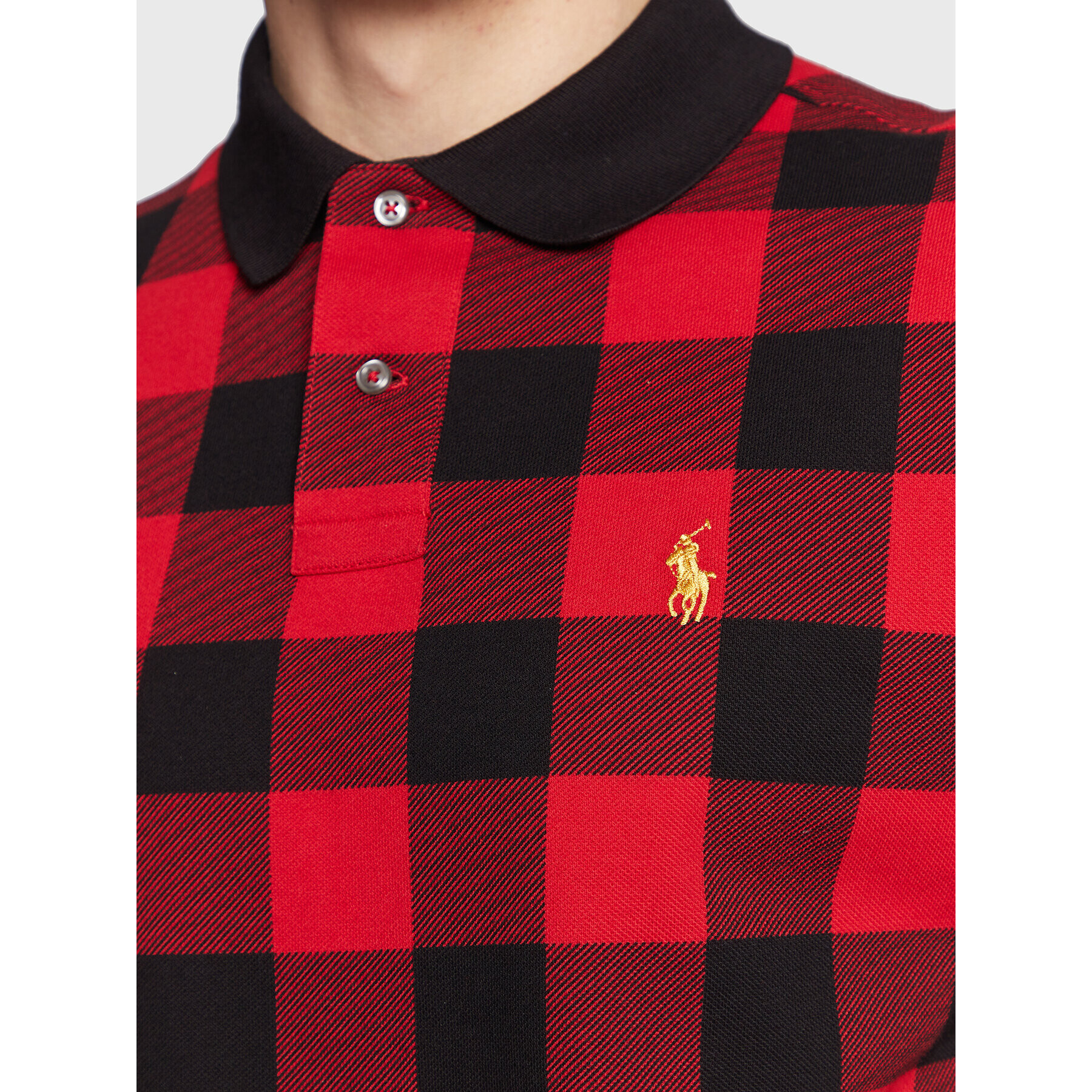 Polo Ralph Lauren Polokošile 710880185 Červená Custom Slim Fit - Pepit.cz