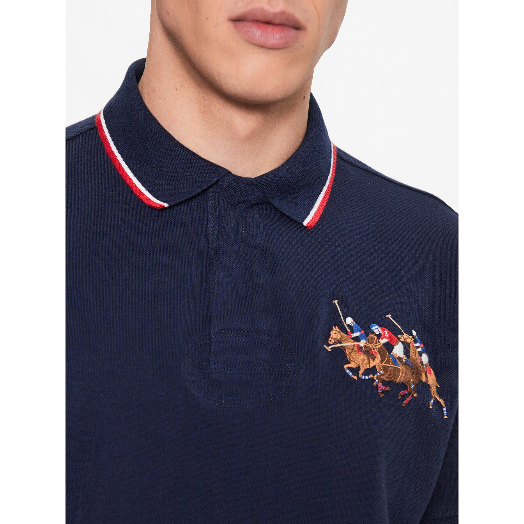 Polo Ralph Lauren Polokošile 710900614006 Tmavomodrá Custom Slim Fit - Pepit.cz