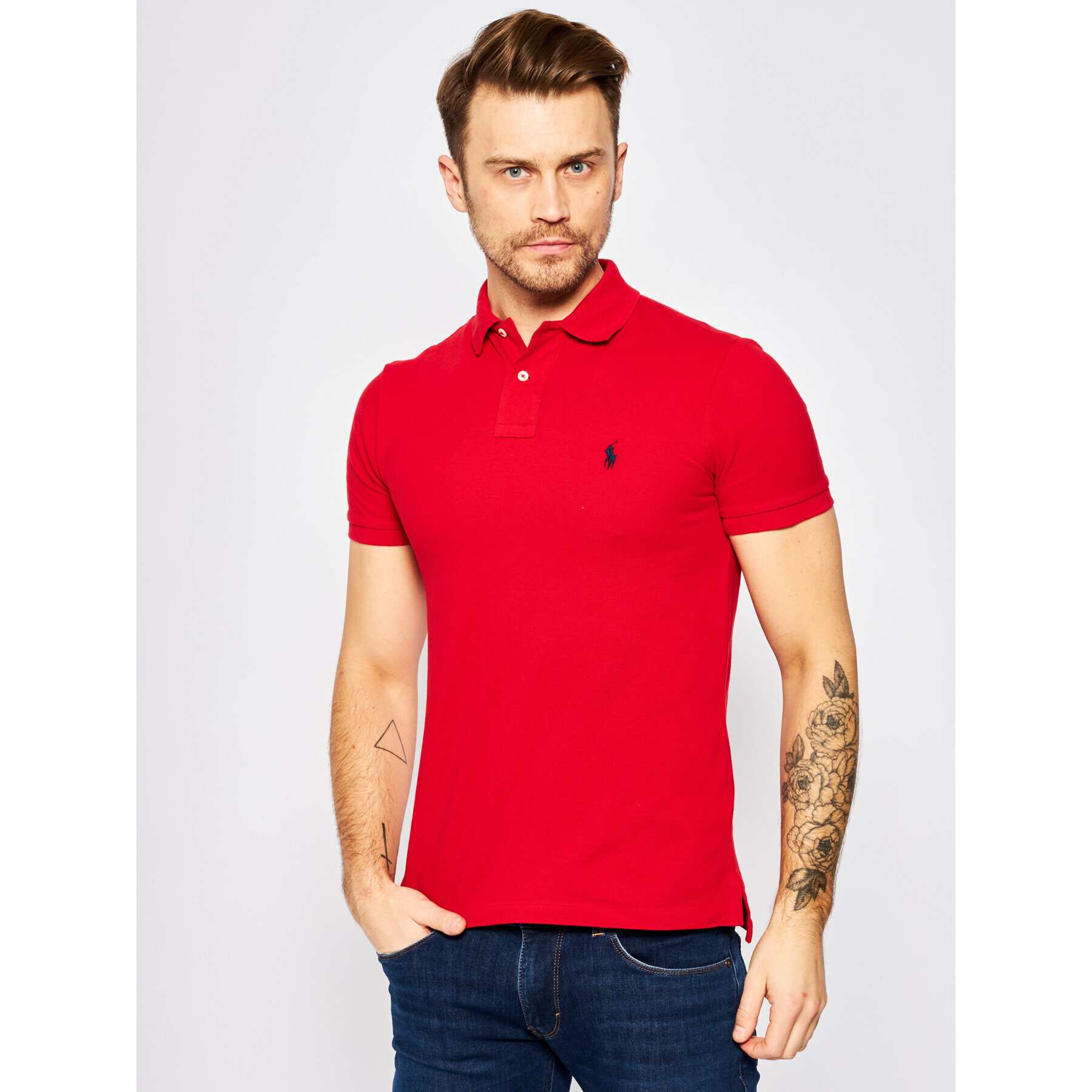 Polo Ralph Lauren Polokošile Core Replen 710548797 Červená Slim Fit - Pepit.cz