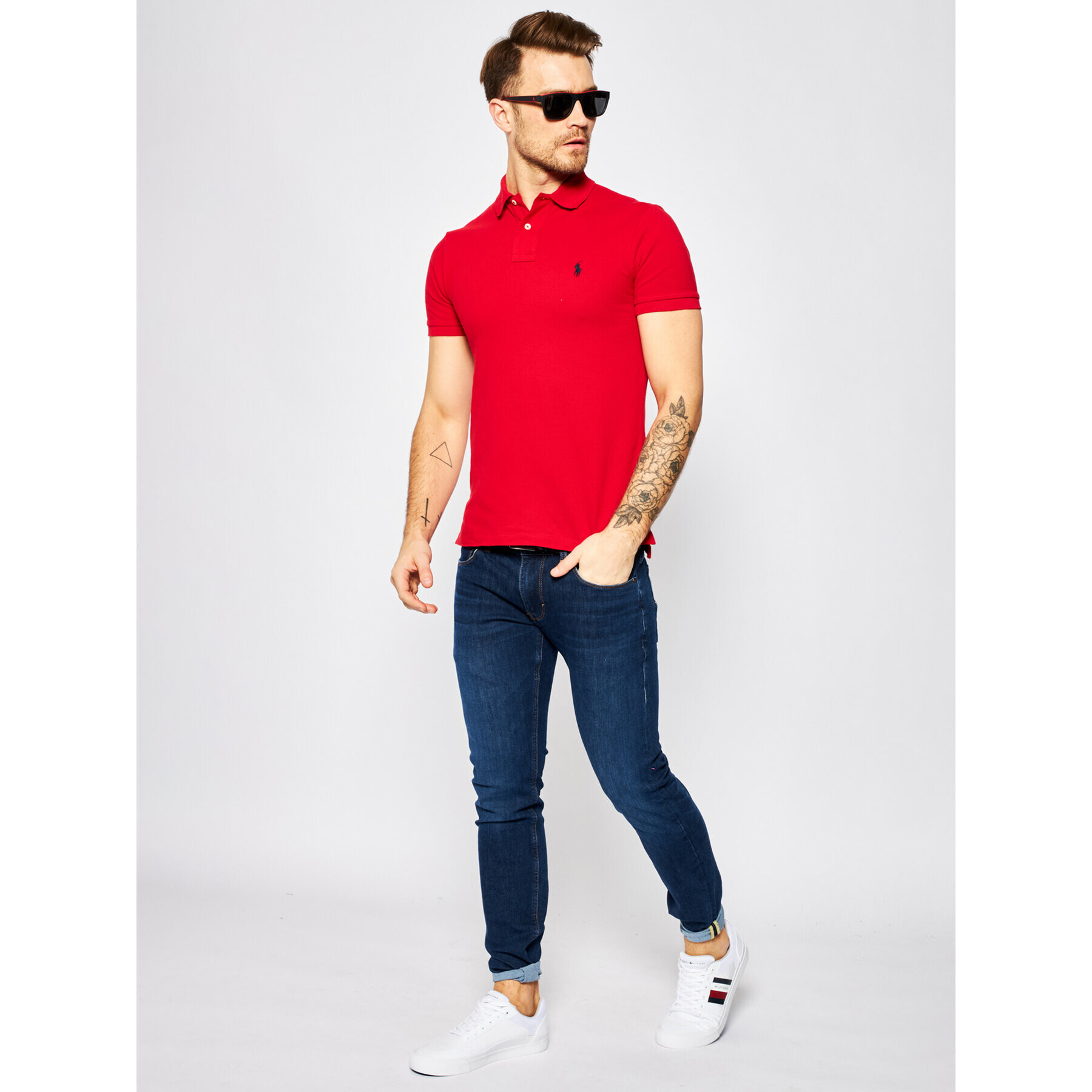 Polo Ralph Lauren Polokošile Core Replen 710548797 Červená Slim Fit - Pepit.cz