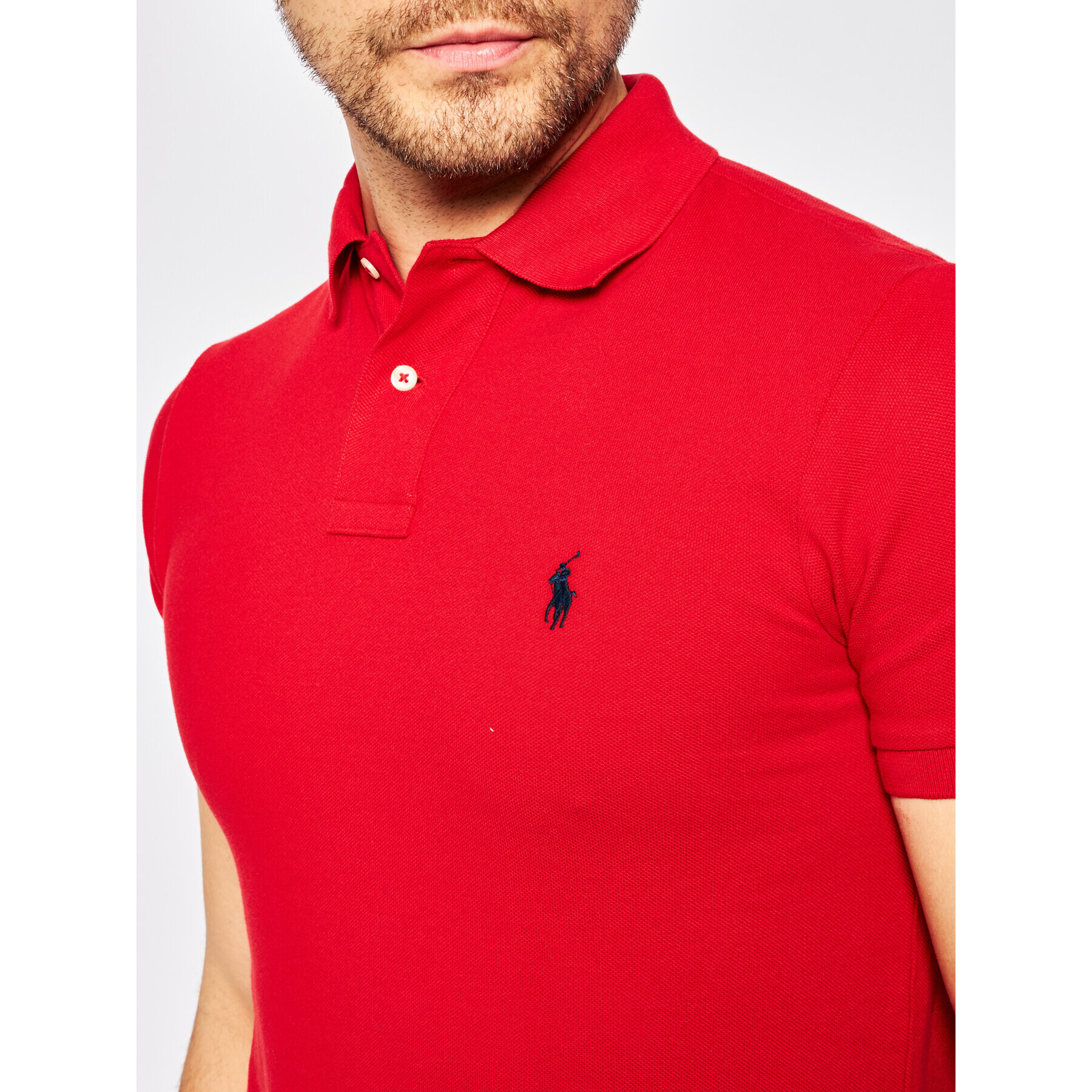 Polo Ralph Lauren Polokošile Core Replen 710548797 Červená Slim Fit - Pepit.cz