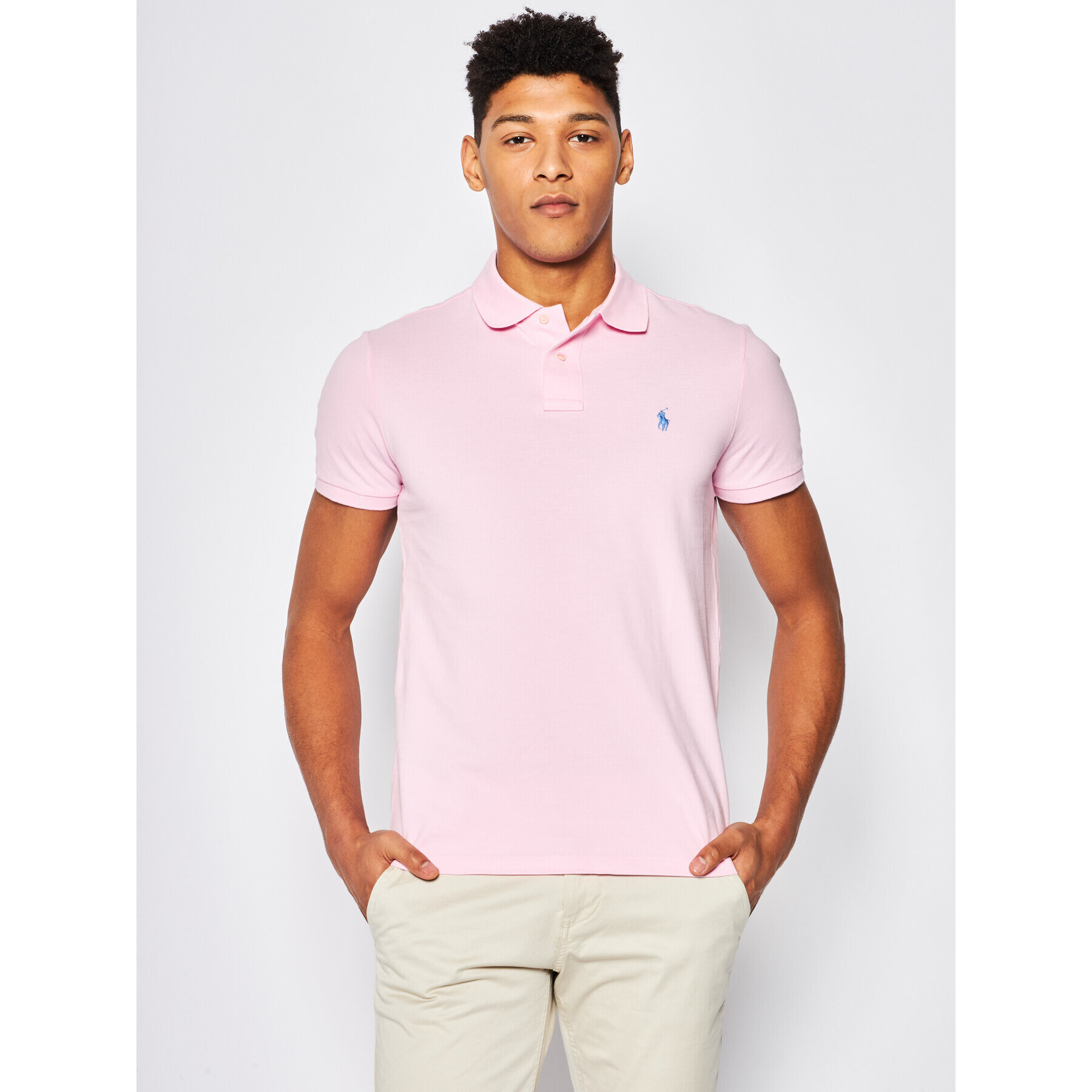 Polo Ralph Lauren Polokošile Core Replen 710782592 Růžová Custom Slim Fit - Pepit.cz