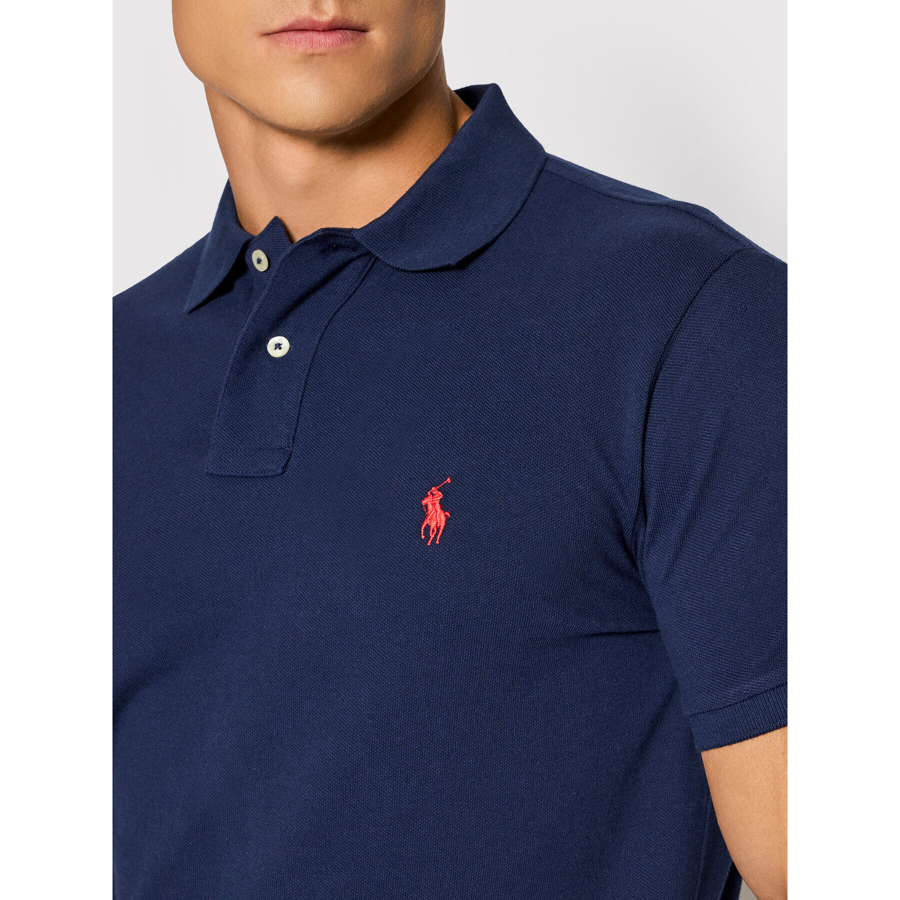 Polo Ralph Lauren Polokošile Core Replen 710782592 Tmavomodrá Custom Slim Fit - Pepit.cz