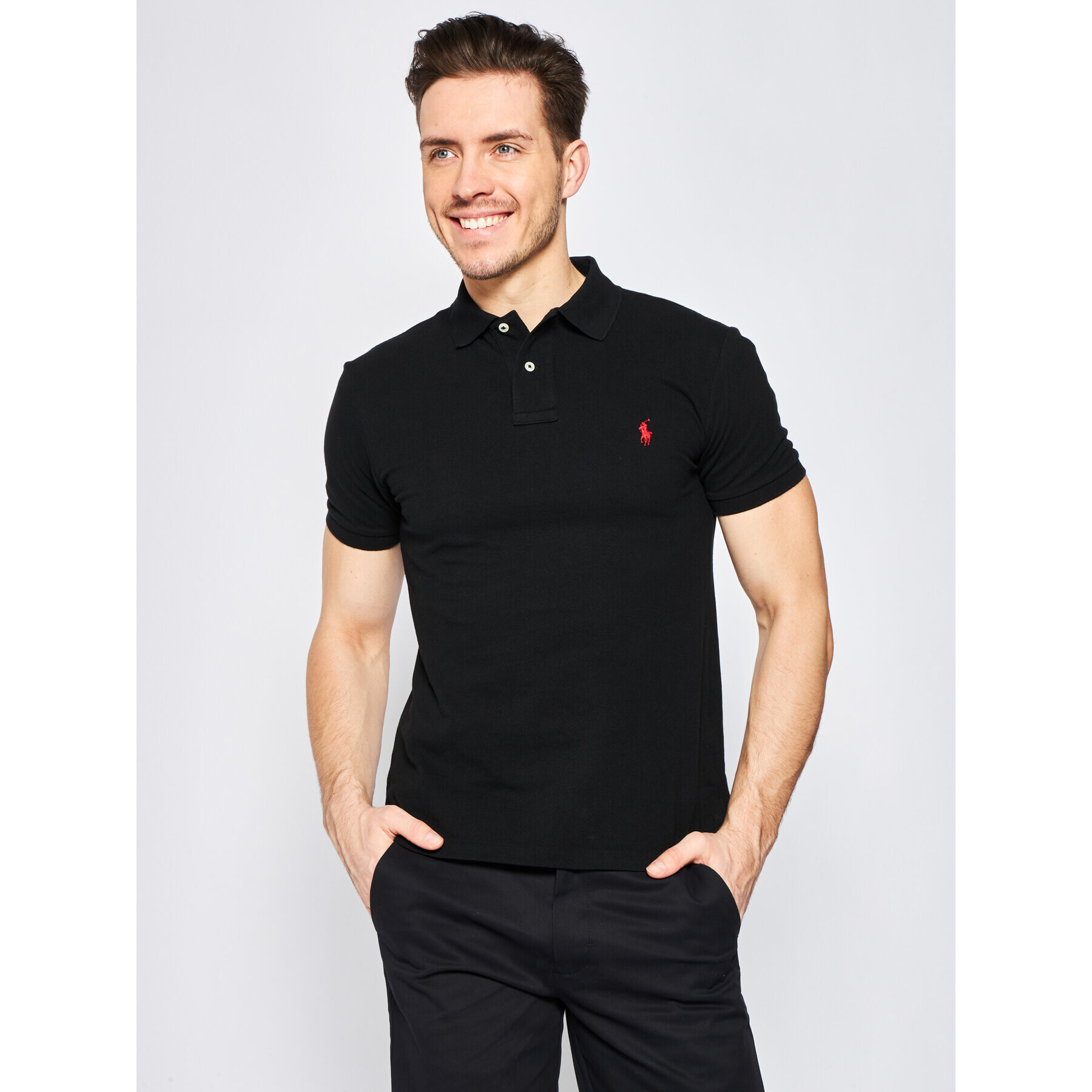 Polo Ralph Lauren Polokošile Core Replen 710795080 Černá Slim Fit - Pepit.cz